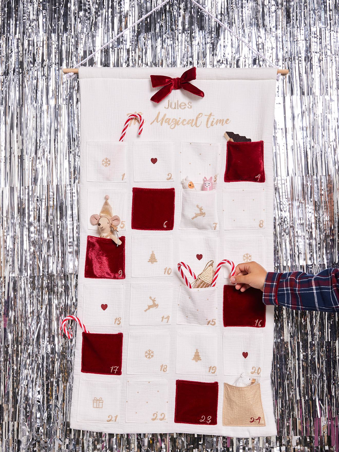 Adventskalender aus Baumwoll-Musselin ENVIE DE FRAISE