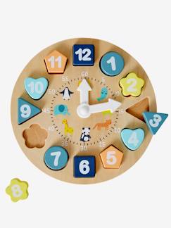 Spielzeug-Pädagogische Spiele-Lesen, Schreiben, Zählen & Uhr lesen-Lernuhr aus Holz FSC