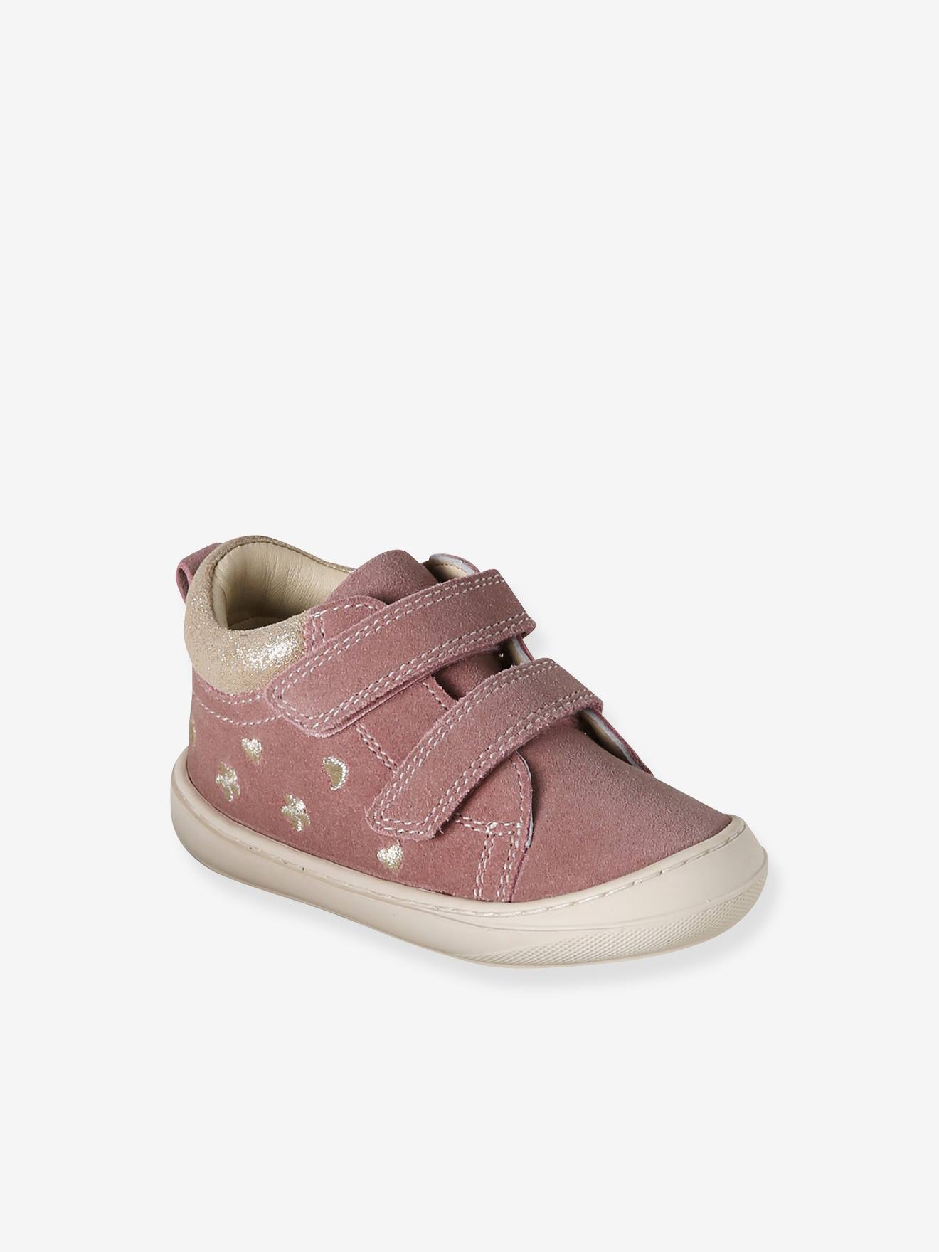 Baby Lauflernschuhe mit Klett aus weichem Leder