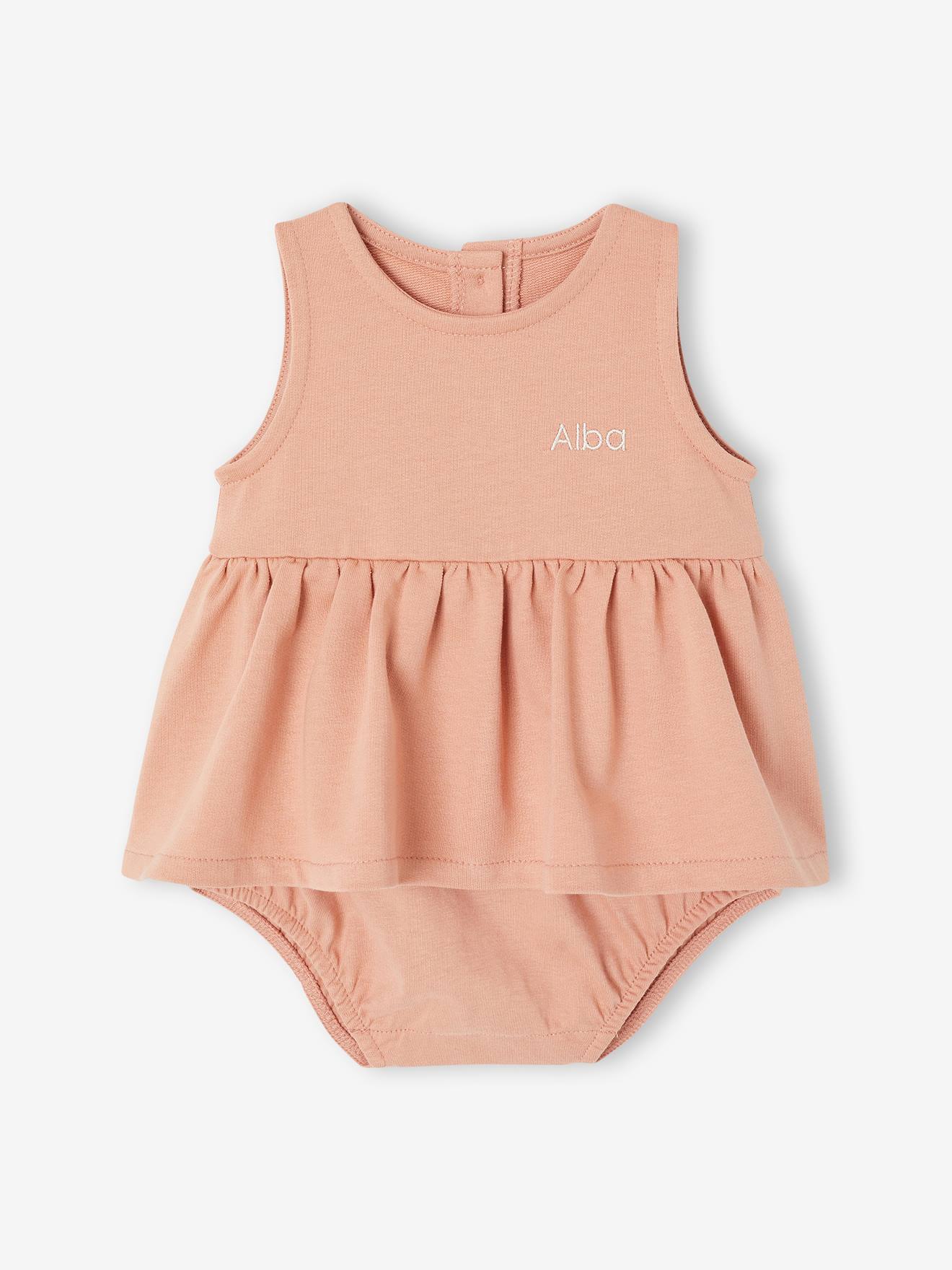 Baby Kleid mit integriertem Body Mädchen Bio-Baumwolle personalisierbar