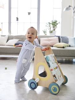 Spielzeug-Baby-Schaukeltiere, Lauflernwagen, Lauflernhilfe & Rutschfahrzeuge-Activity-Lauflernwagen mit Bremsen, Holz FSC