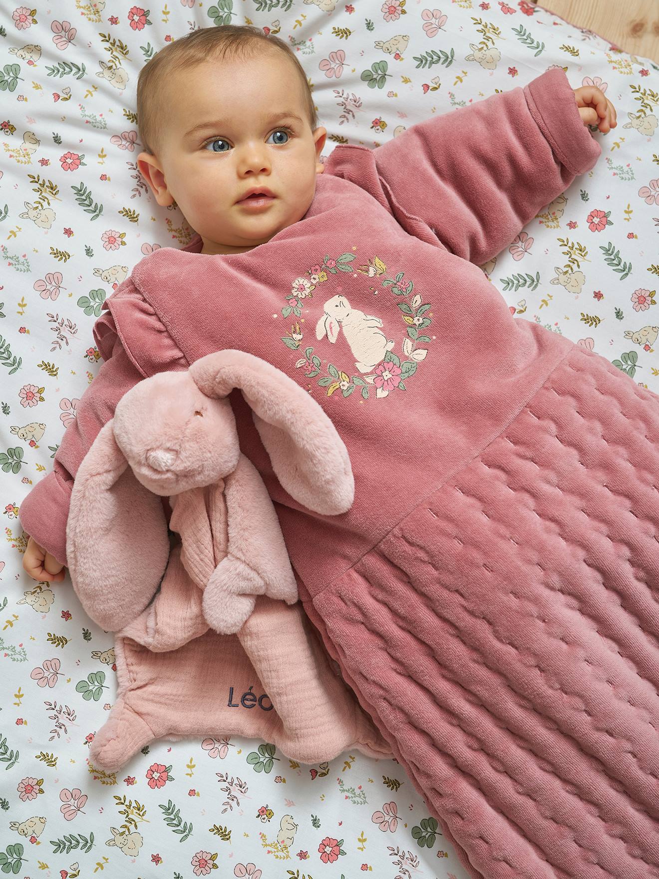 Baby Winterschlafsack VERZAUBERTER HASE mit abnehmbaren Ärmeln mitwachsend TOG 3