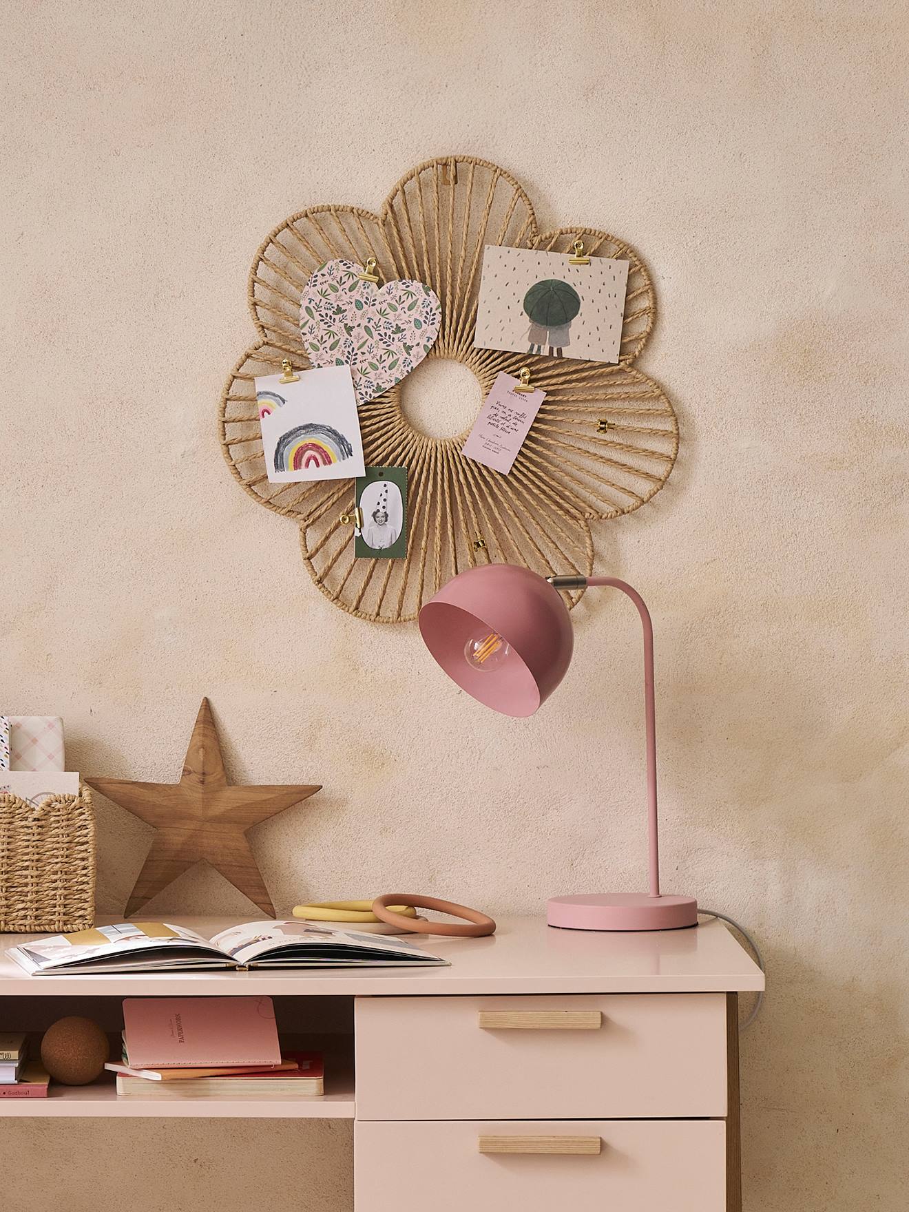 Kinderzimmer Foto-Pinnwand BLUME aus Papierfaser