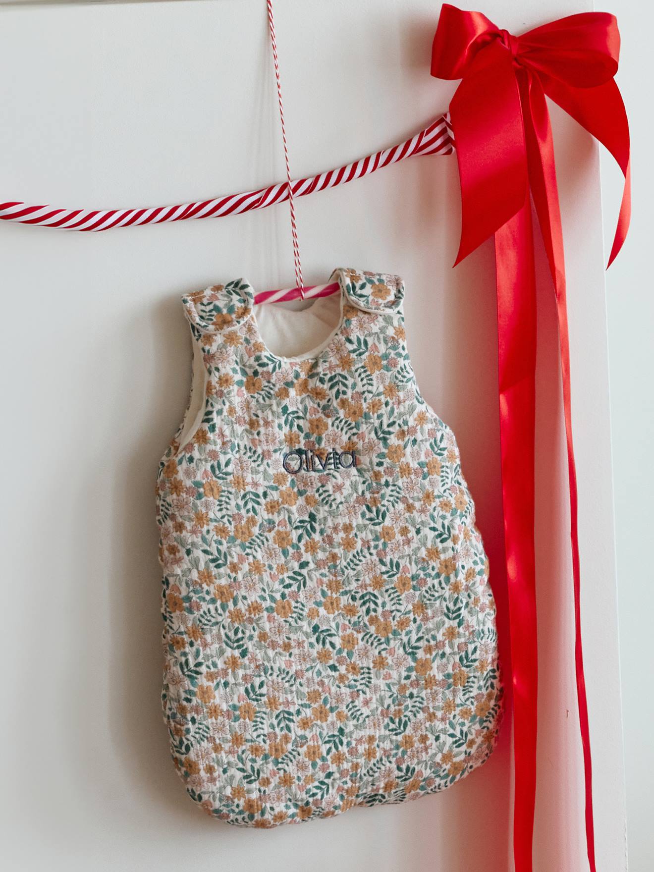 Puppen-Schlafsack retro flower