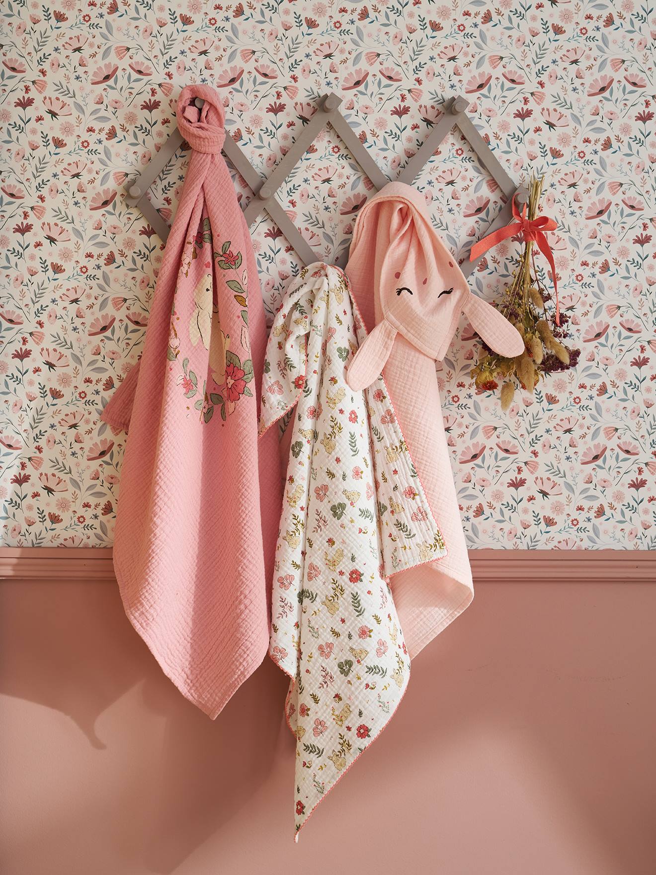 3er-Pack Baby Wickeltücher VERZAUBERTER HASE set