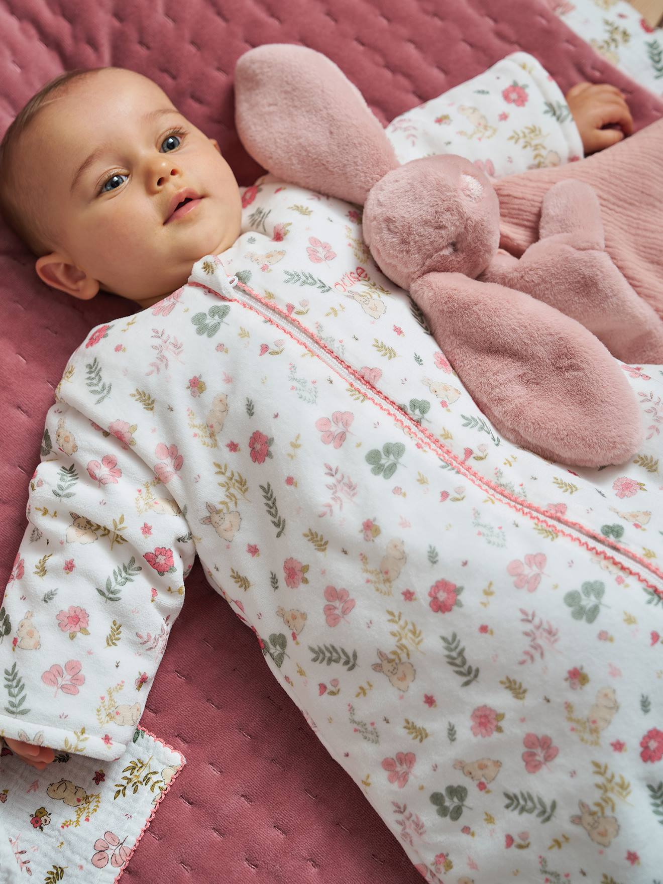 Baby Winterschlafsack VERZAUBERTER HASE mit abnehmbaren Ärmeln TOG 3 personalisierbar