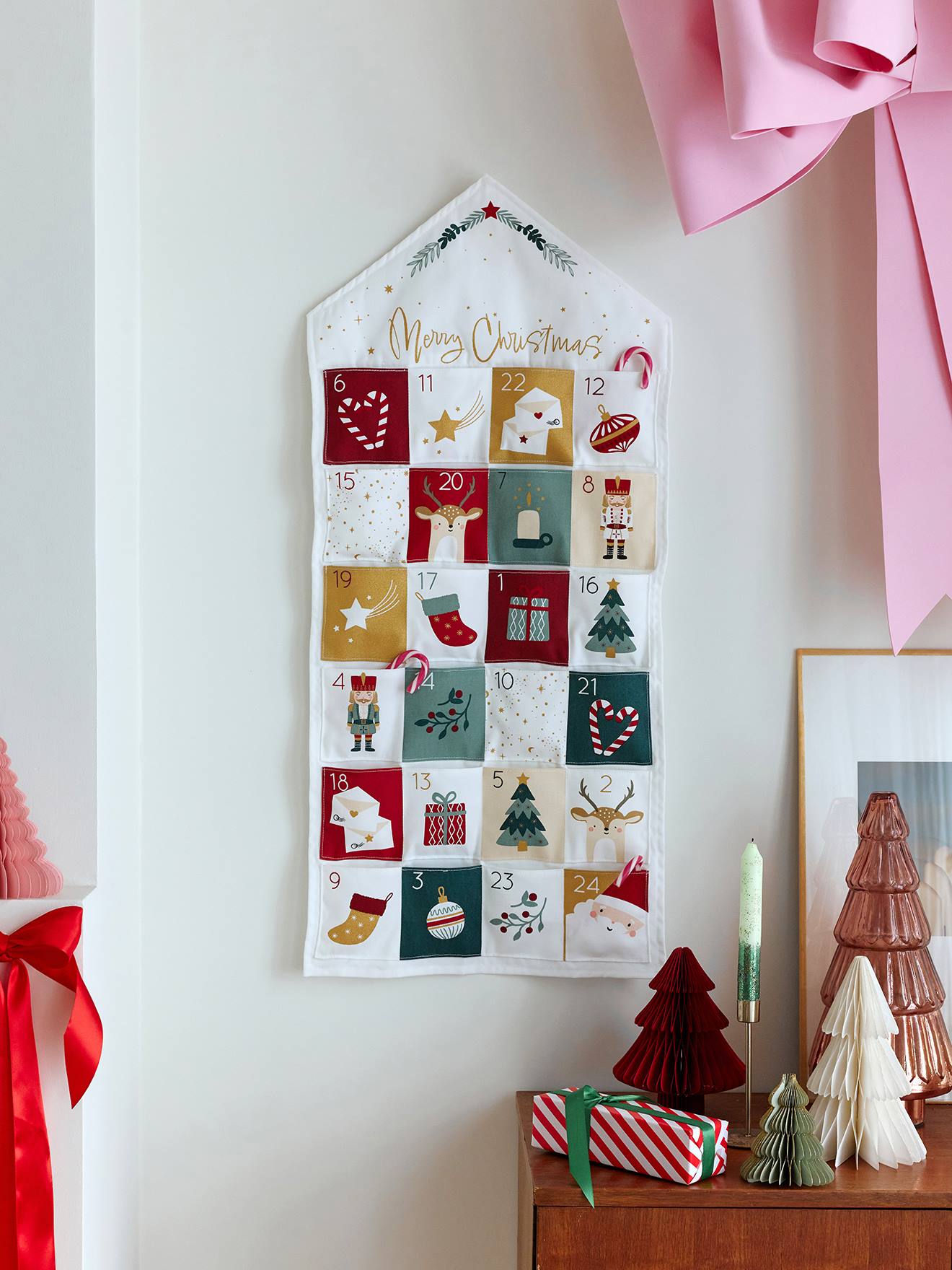 Kinder Adventskalender zum Befüllen MERRY CHRISTMAS