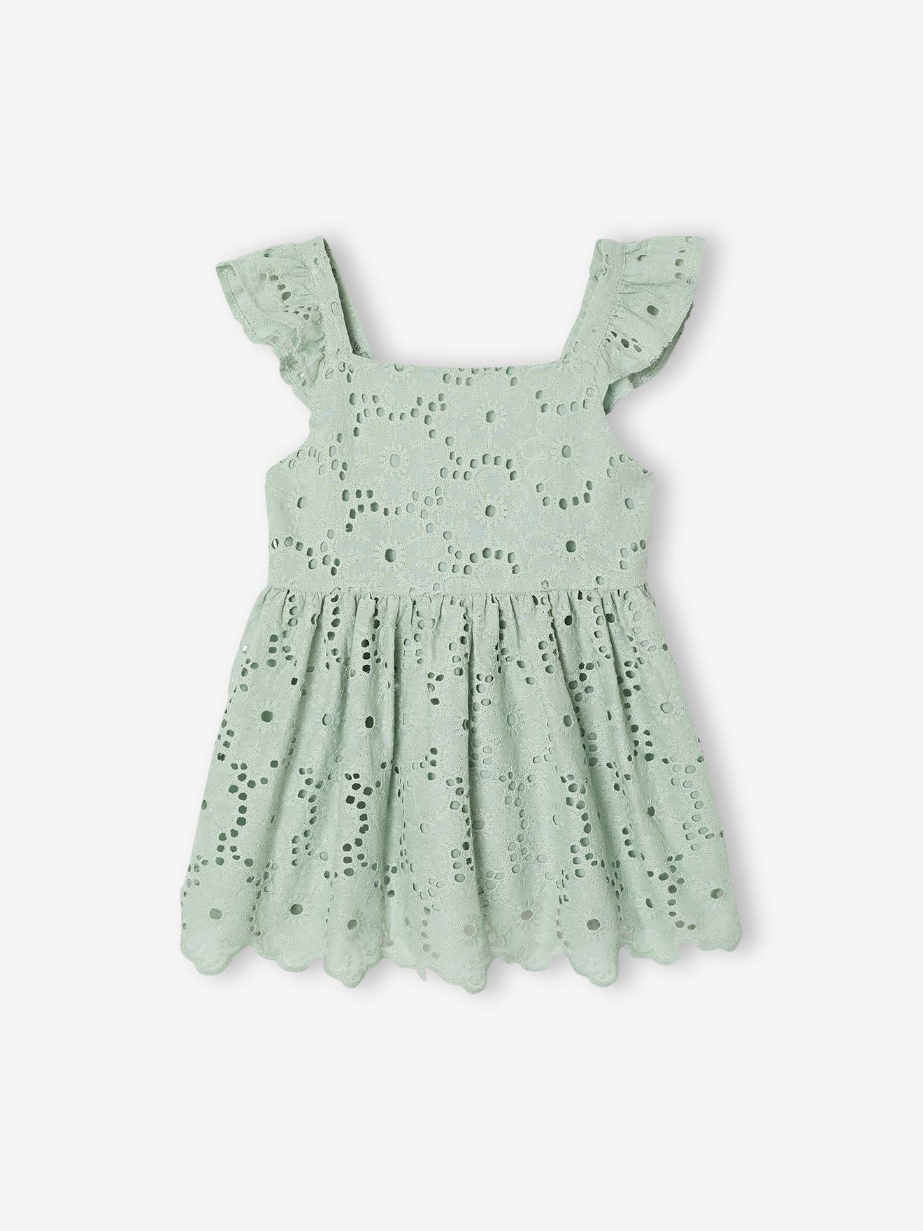 Bluse mit Lochstickerei und Schleife am Rücken