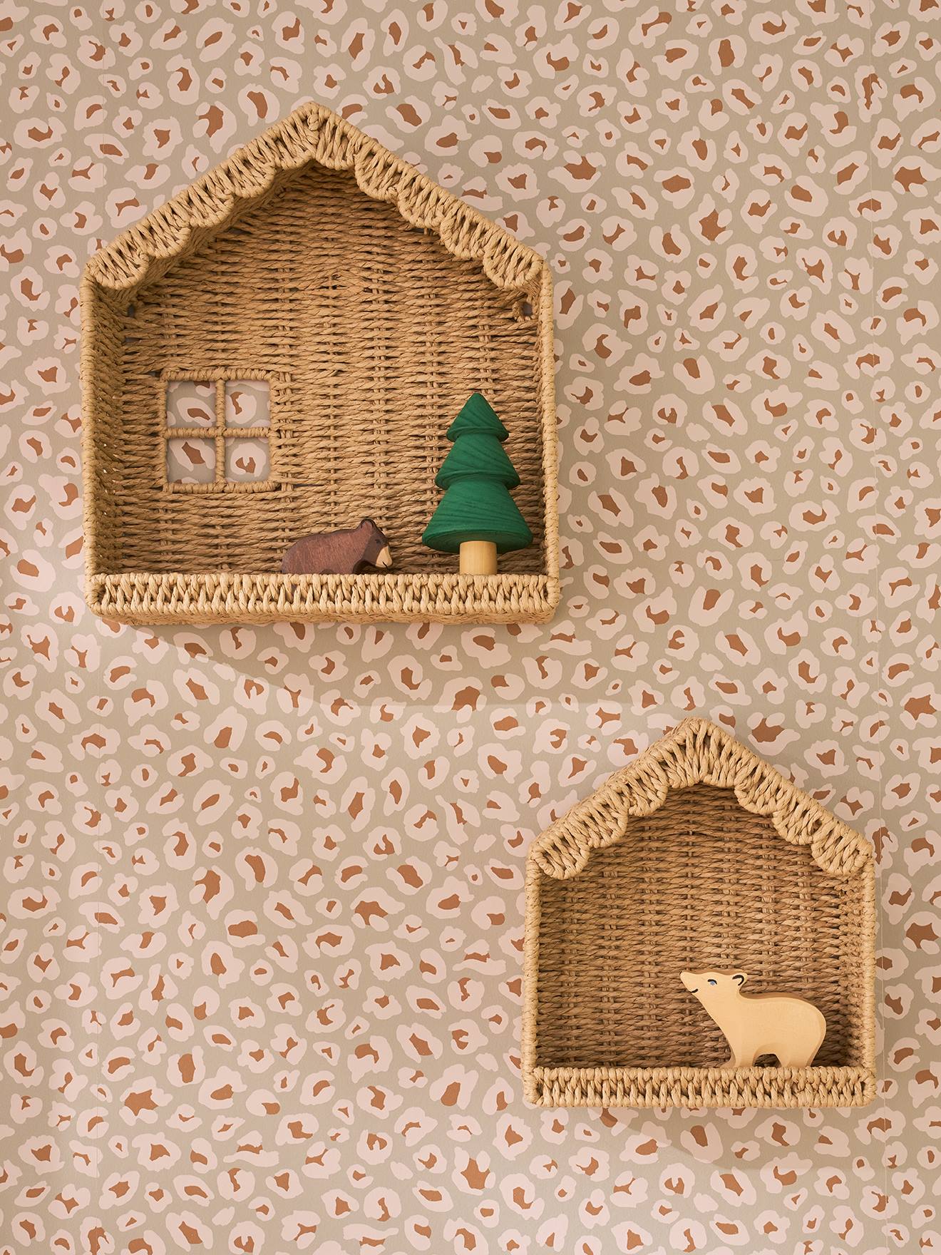 2er-Set Deko-Wandregale HAUS aus Papierkordel Kinderzimmer