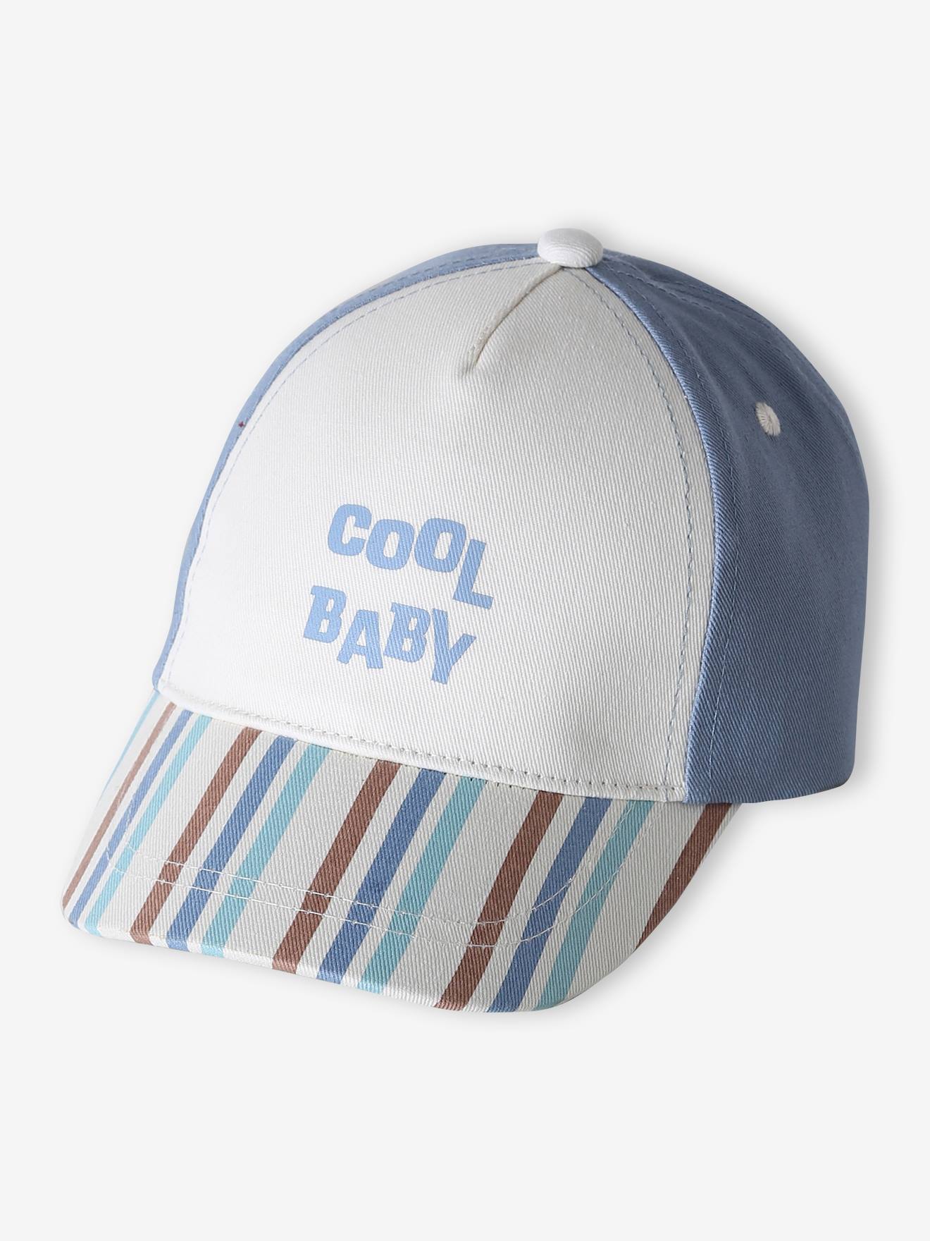 Baby Baumwollcap COOL BABY mit er Schirmkappe salbei