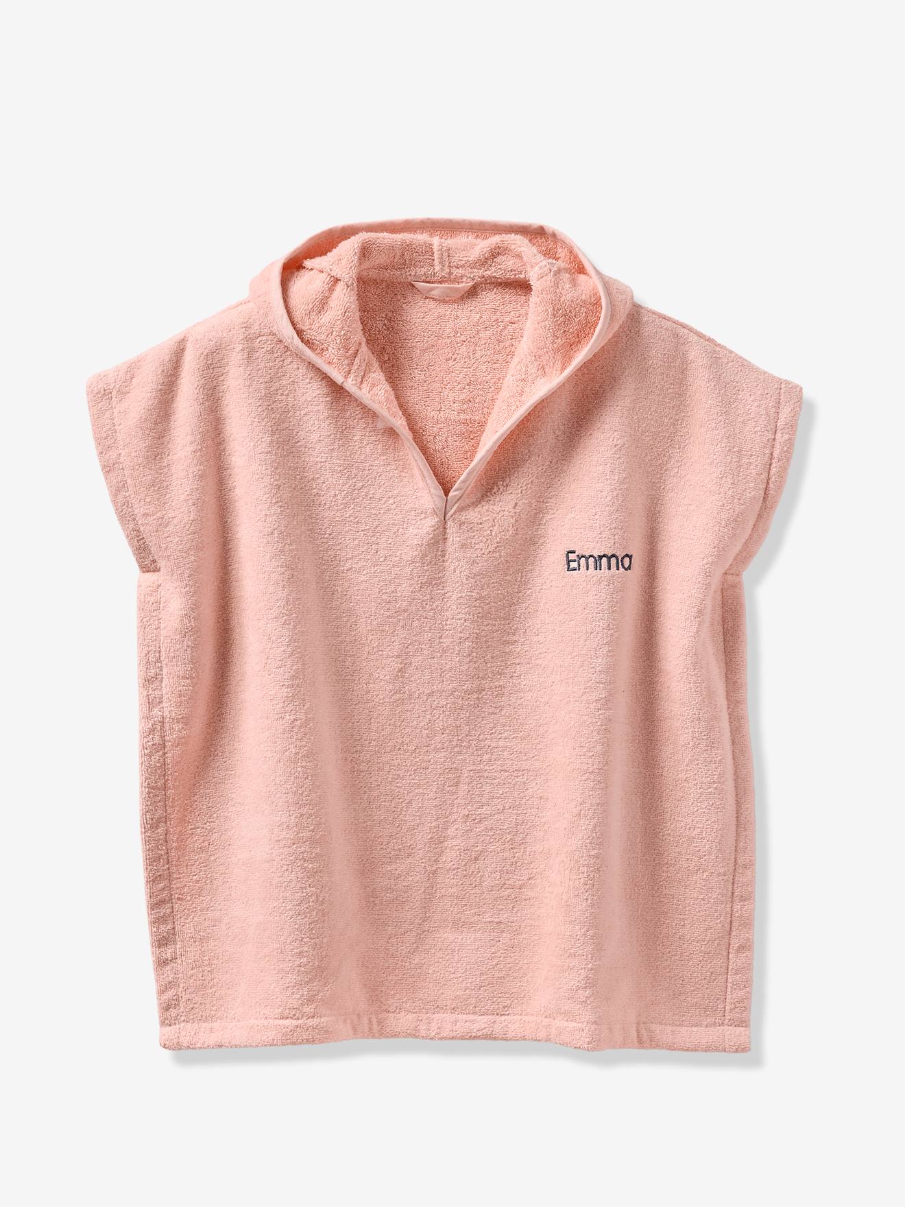 Baby Badeponcho TIERLIEBE mit Tier-Gesichter personalisierbar hell maus