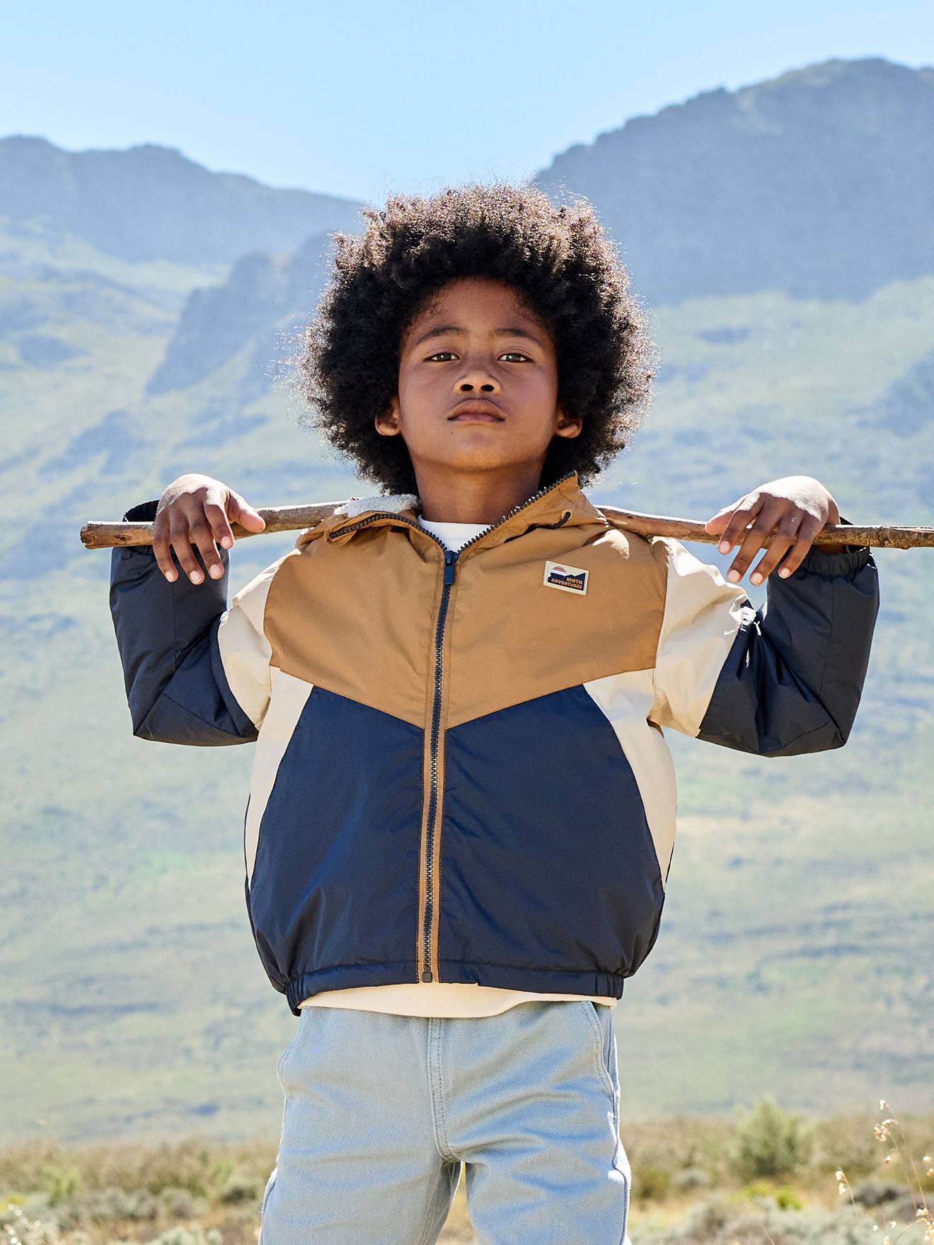 Jungen Windjacke mit Teddyfleece-Futter