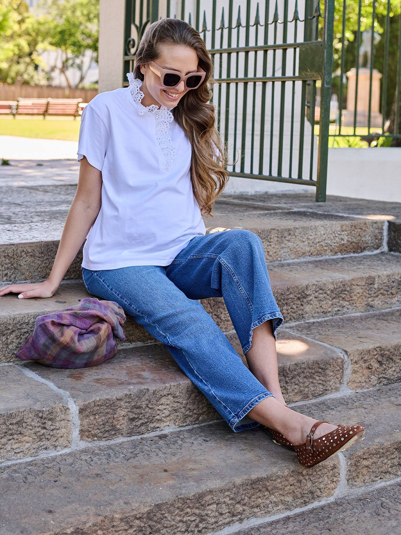 Shirt mit Stickerei für Schwangerschaft und Stillzeit ENVIE DE FRAISE