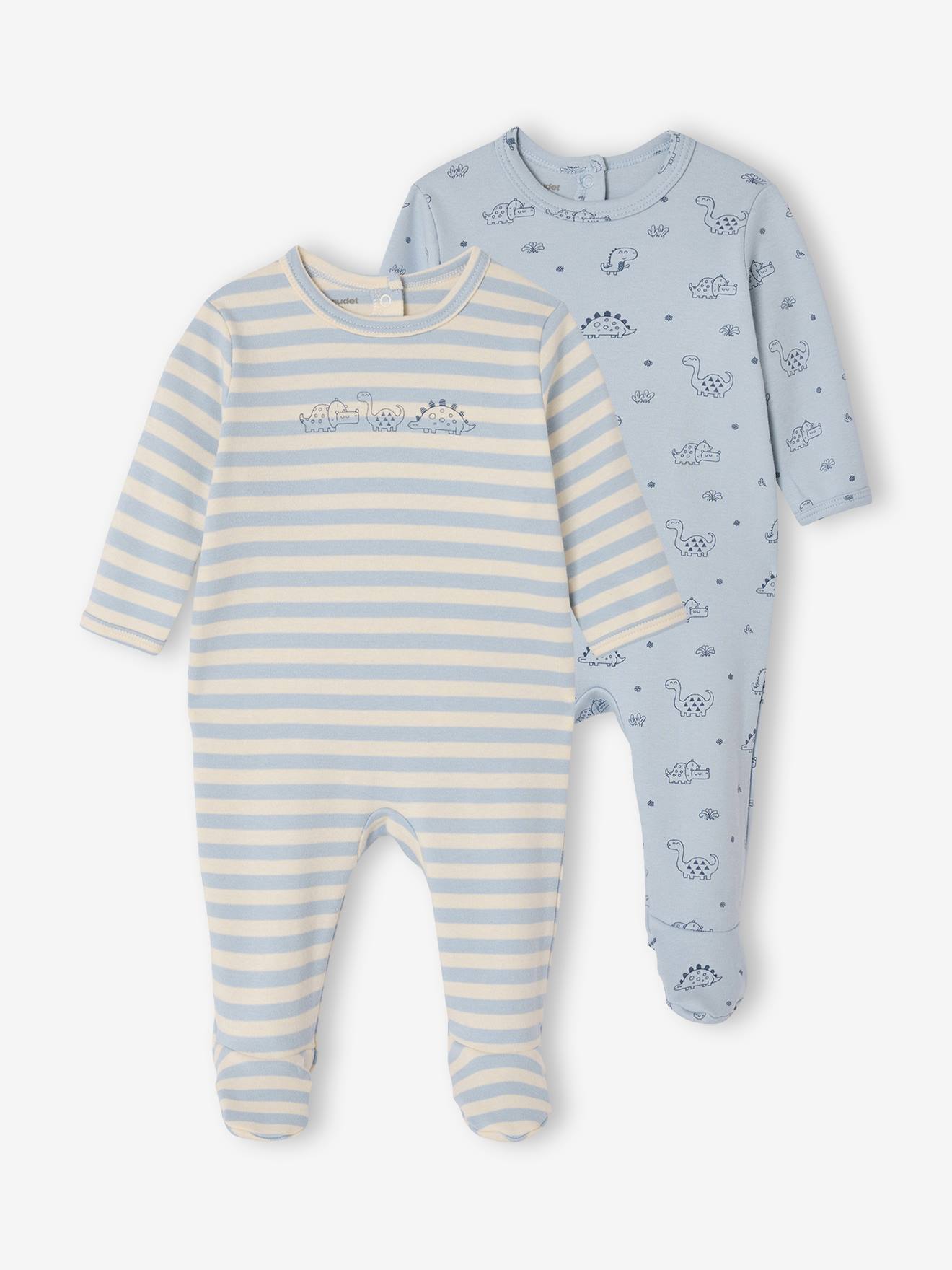 2er-Pack Baby Schlafanzüge mit Dinosaurier-Motiven