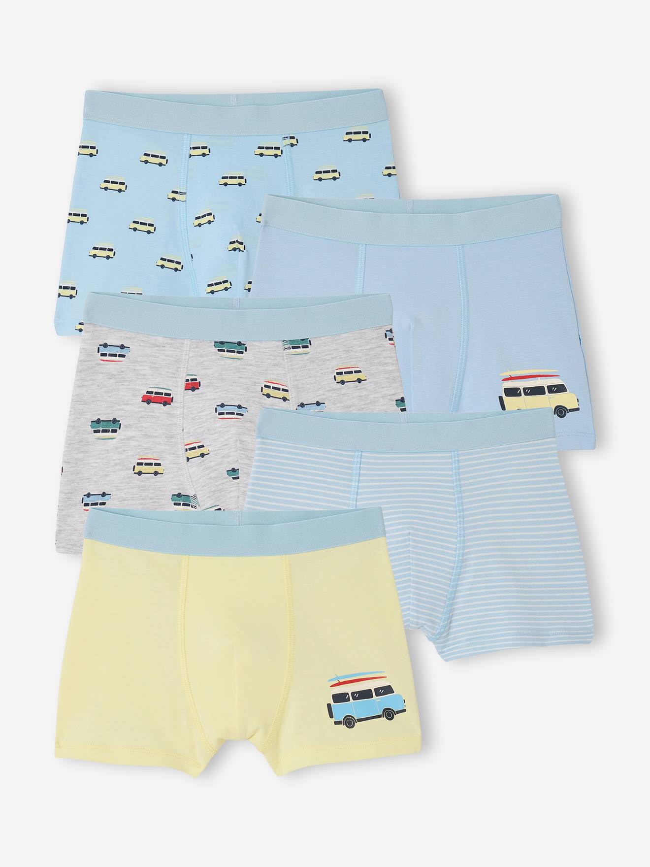 5er-Pack Boxershorts mit Auto-Motiven