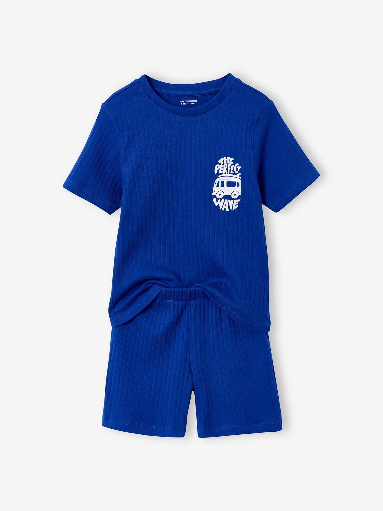 Kurzer Schlafanzug aus Rippjersey