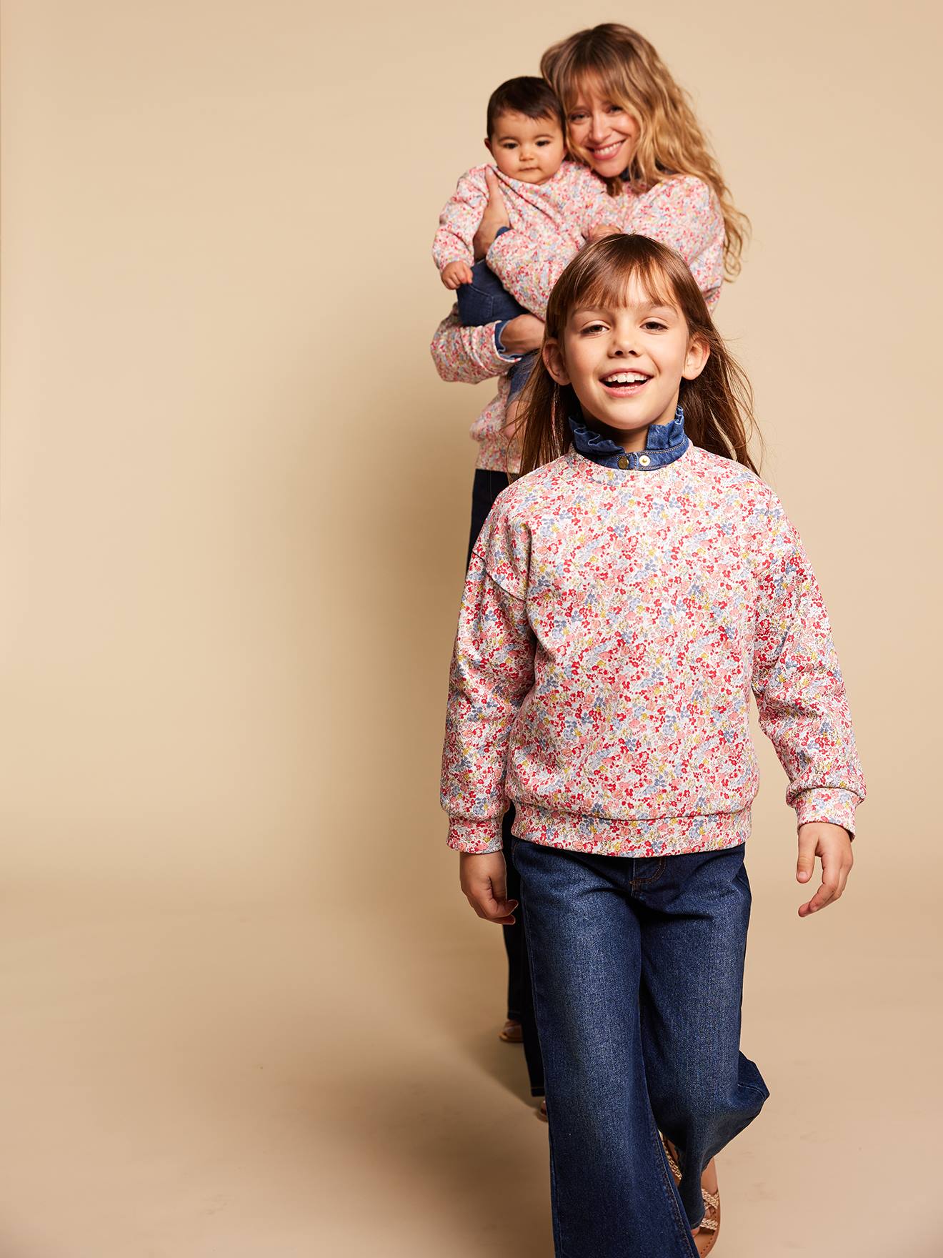 Mädchen Sweatshirt Mama-Tochter-Capsule BLUMIG ENVIE DE FRAISE