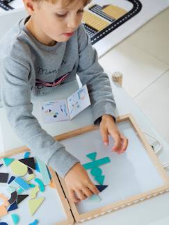 Spielzeug-Pädagogische Spiele-Formen, Farben & Kombinieren-Kinder Spielbox mit Magnet-Klötzen, Holz FSC
