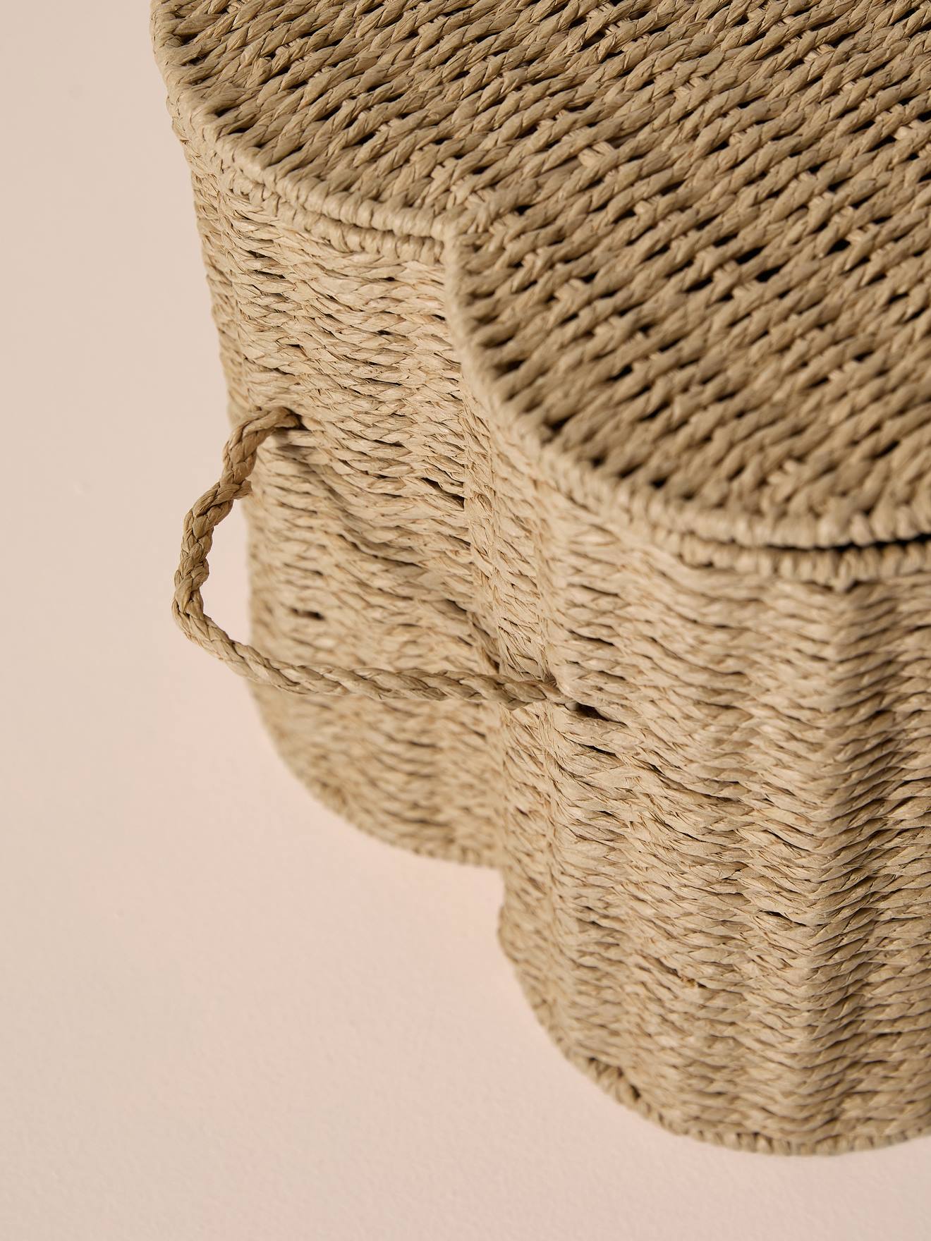 vertbaudet 2er-Set Hundespielzeug-Aufbewahrungsboxen in Knochenform,  Papierkordel in beige