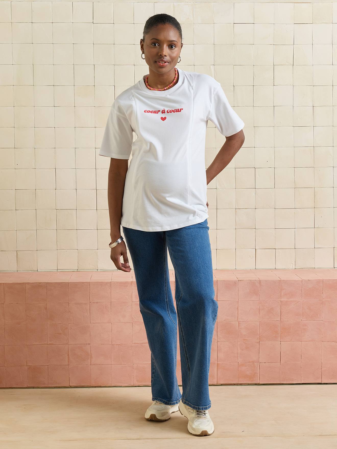 T-Shirt mit Stillöffnungen für Schwangerschaft und Stillzeit COEUR