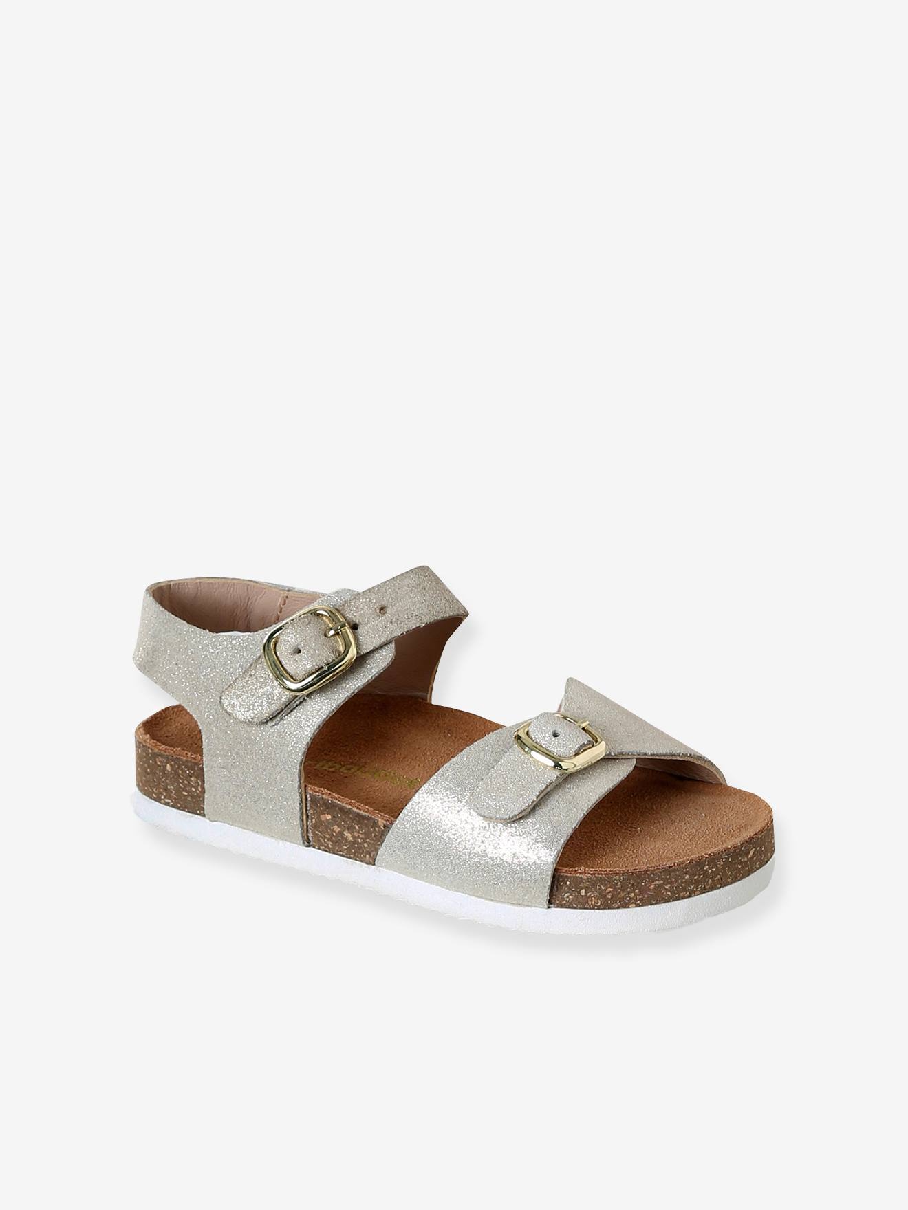 Kinder Leder-Sandalen mit 2 verstellbaren Riemen