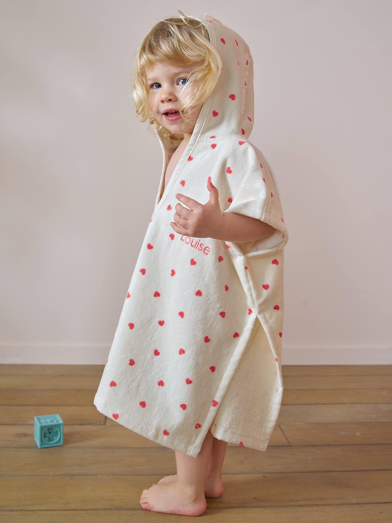 Badeponcho mit Recycling-Baumwolle Baby MEIN HERZ