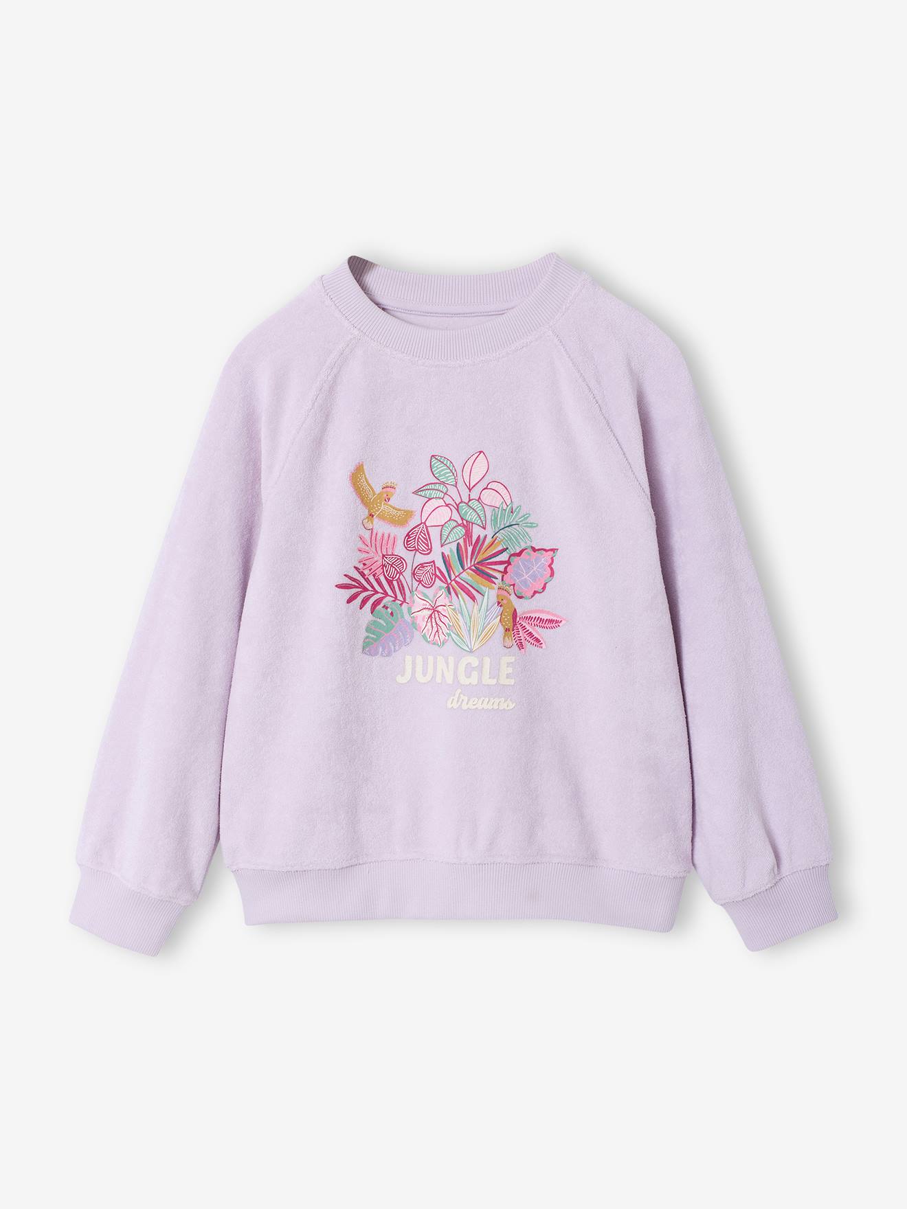 Mädchen Sweatshirt Vogelmotiv JUNGLE DREAMS lila