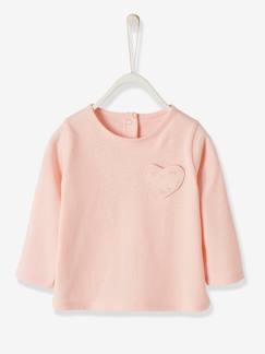 Babymode-Shirts & Rollkragenpullover-Mädchen Baby Shirt, Herz-Tasche BASIC