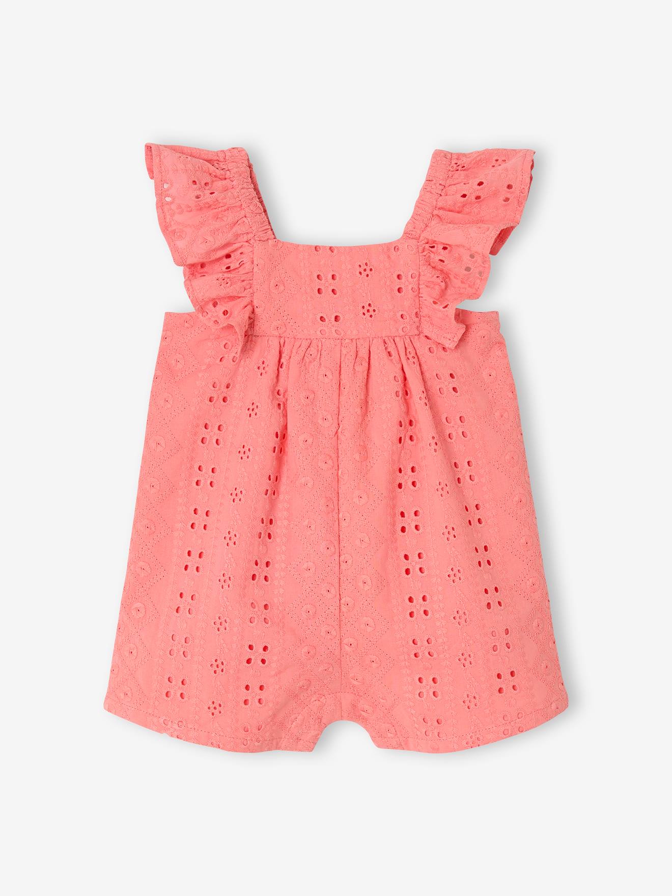 Kurzoverall Mädchen Baby mit Stickerei bonbon