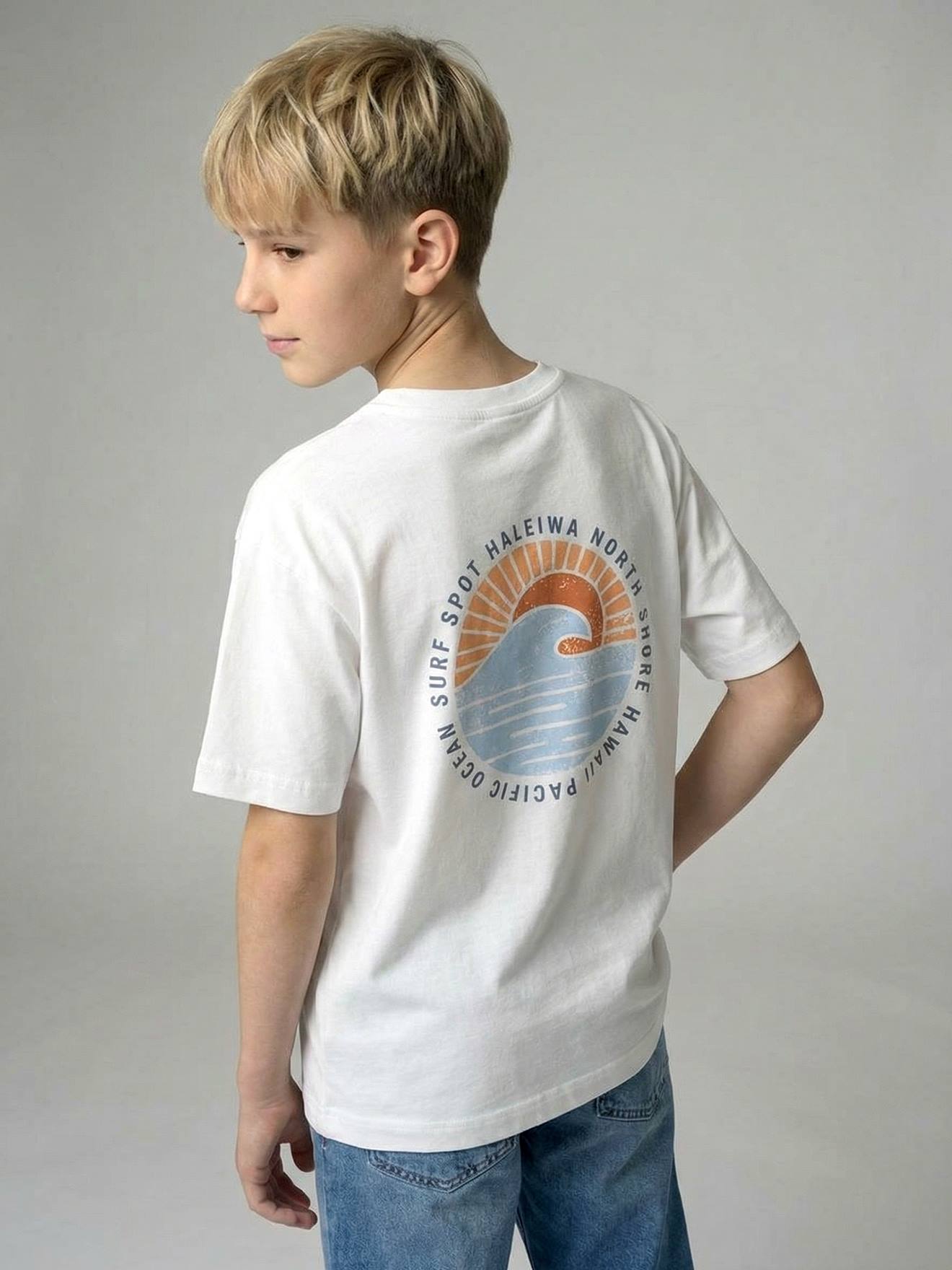 Jungen Oversized-Shirt JONEN mit Prints und Recycling-Baumwolle