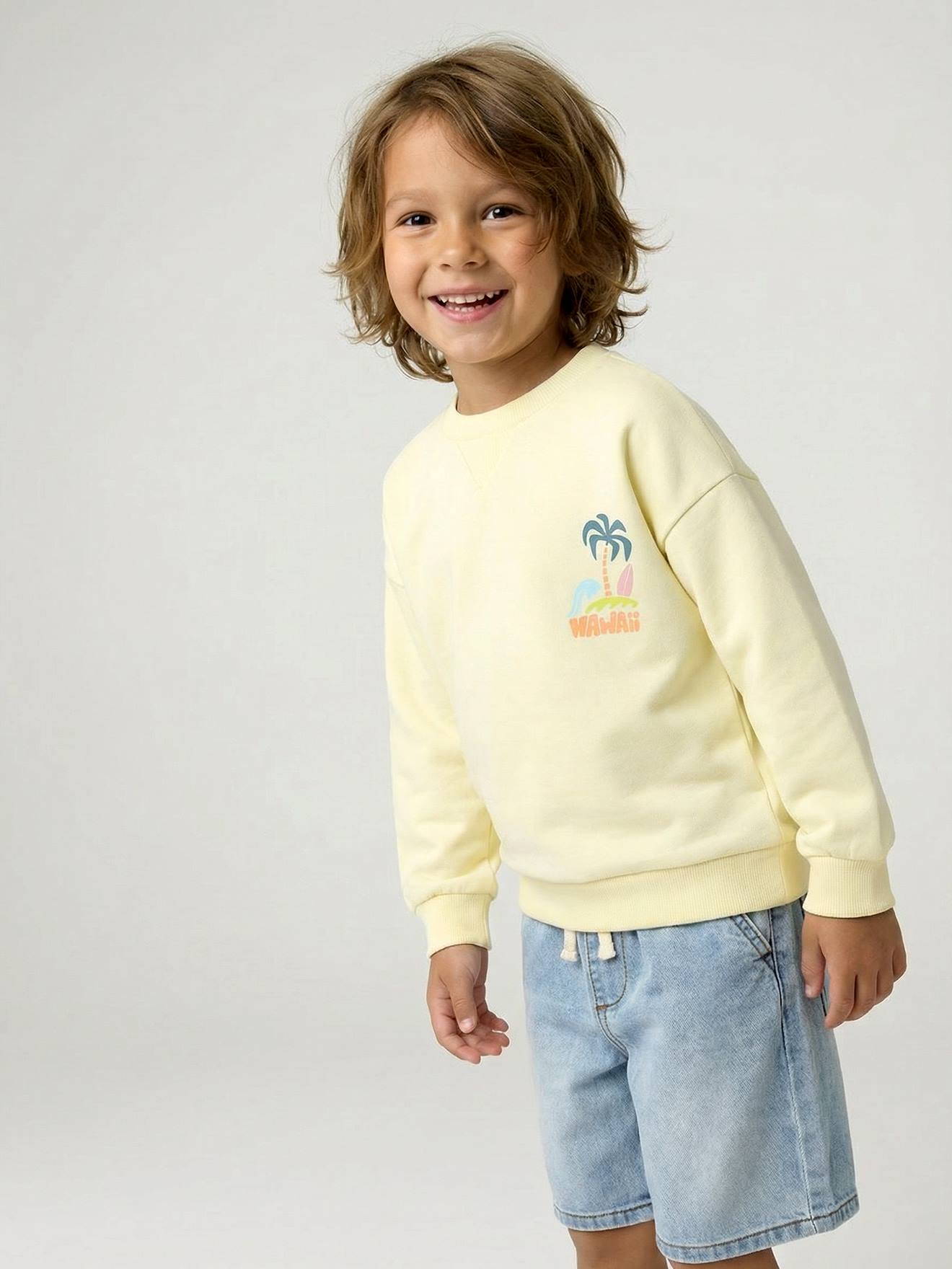 Jungen Sweatshirt mit Sommer-Motiv