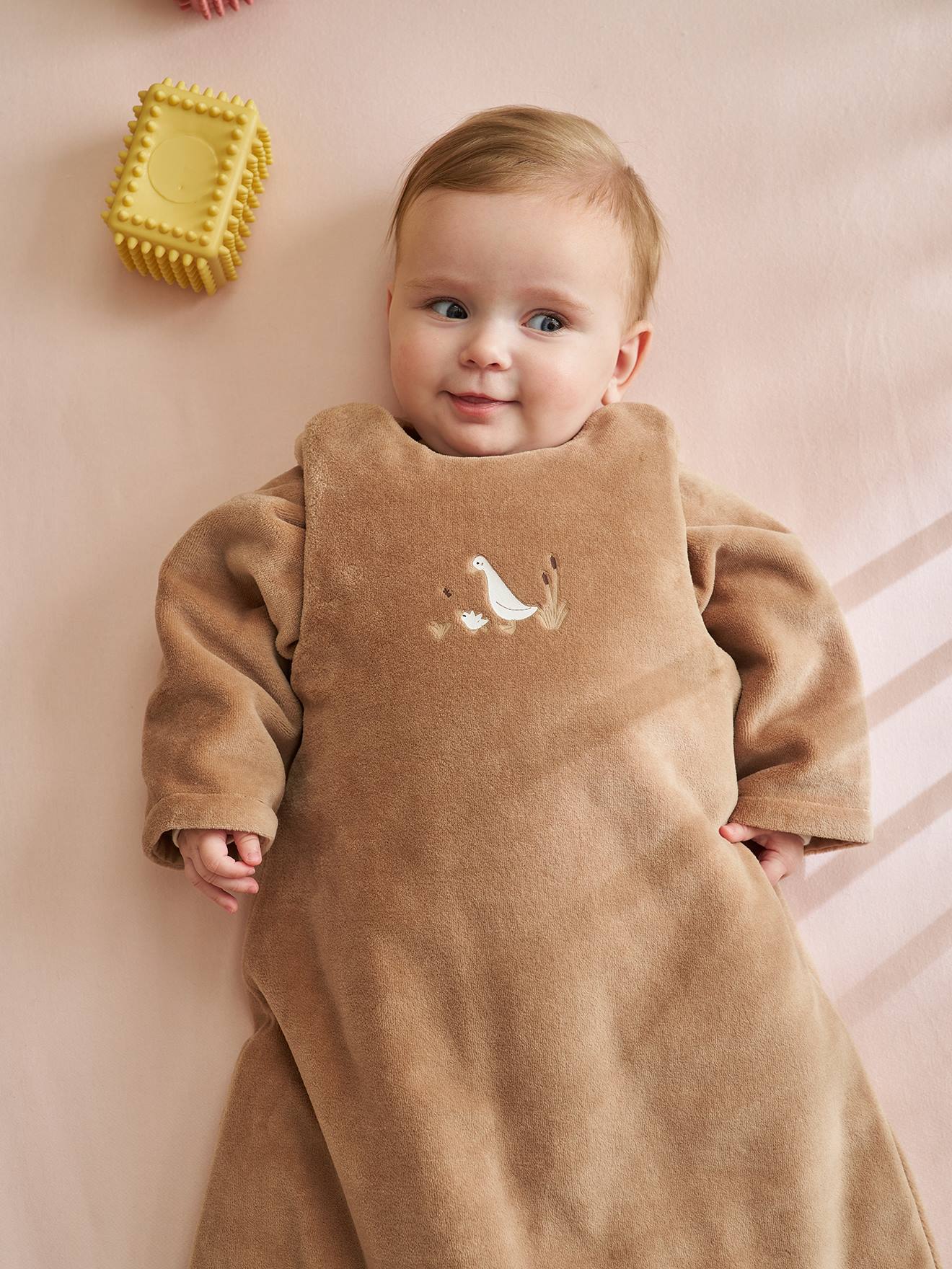 Baby Winterschlafsack KLEINE GANS mit abnehmbaren Ärmeln mitwachsend TOG 3