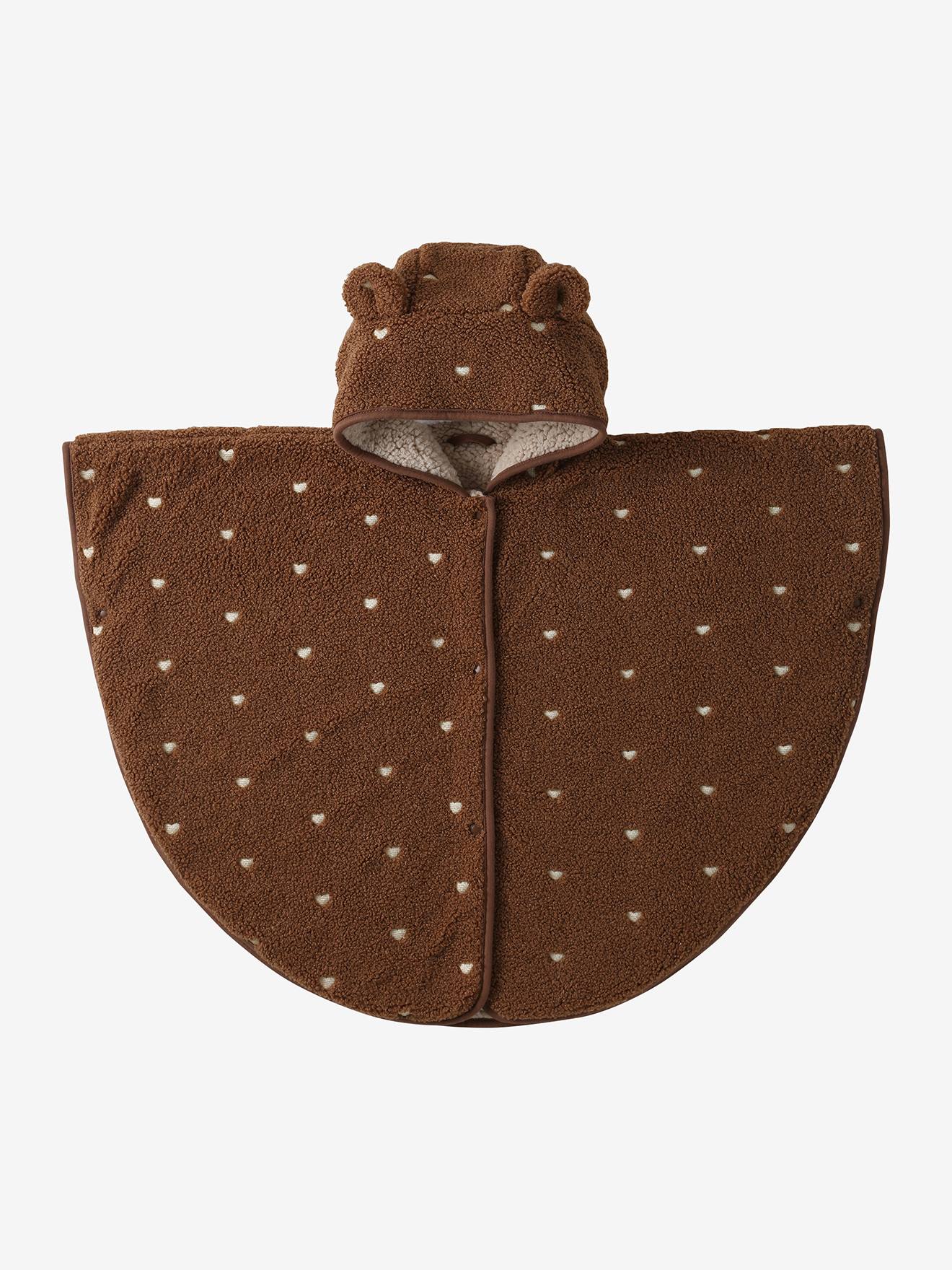 Baby Poncho HERZENSWÄRME mit Kapuze für Babyschale