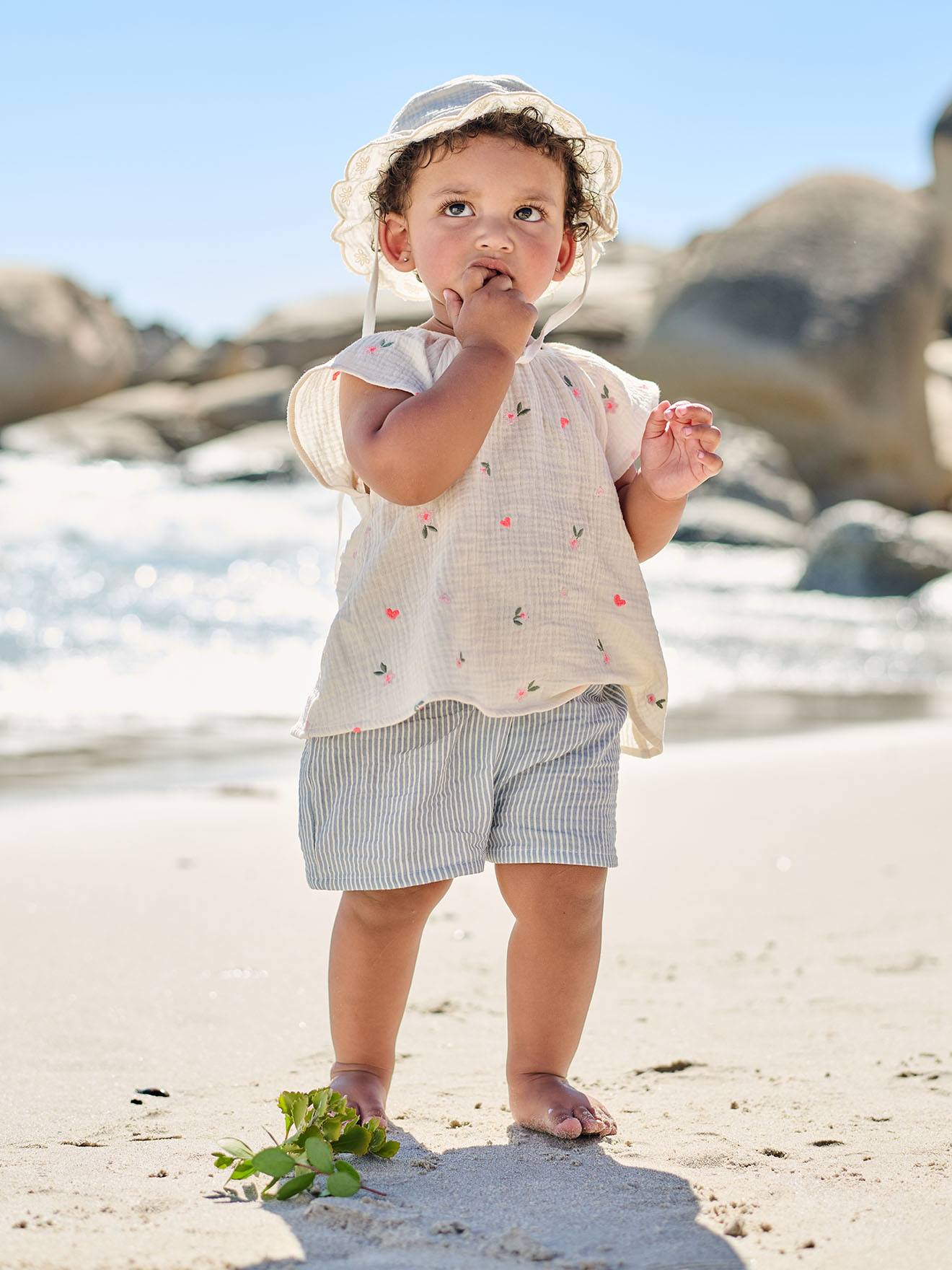 Short Baby Mädchen Musselin Zierschleife