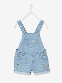 Maedchenkleidung-Jumpsuits & Latzhosen-Mädchen Jeans-Latzshorts