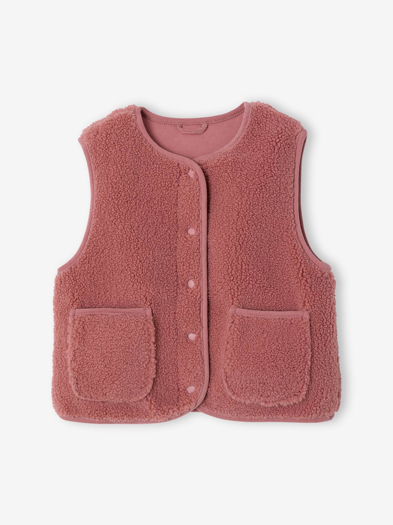 Mädchen Weste aus Teddyfleece blush