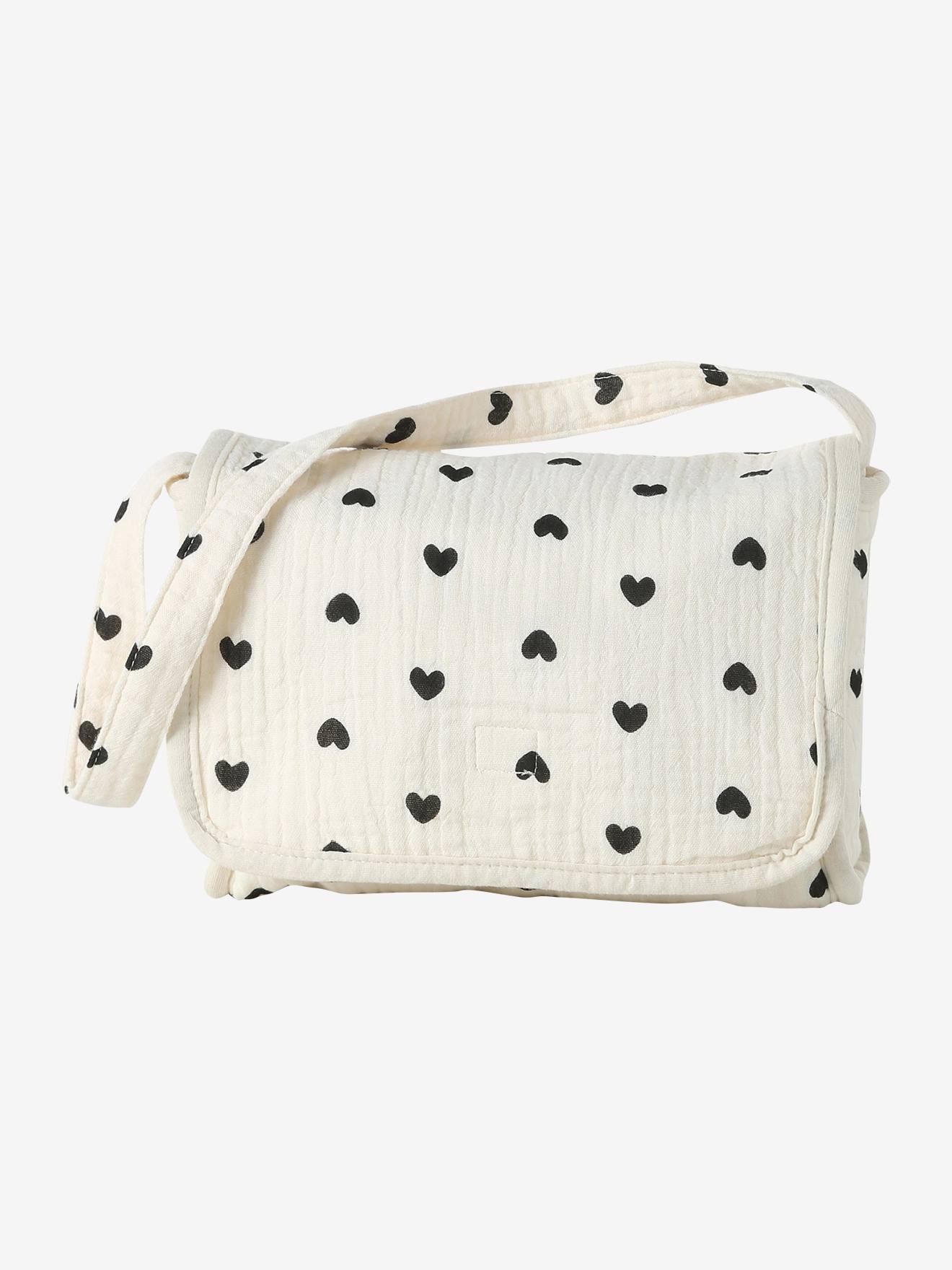 Puppen-Wickeltasche mit Windel und Lätzchen VINTAGE BLUMEN