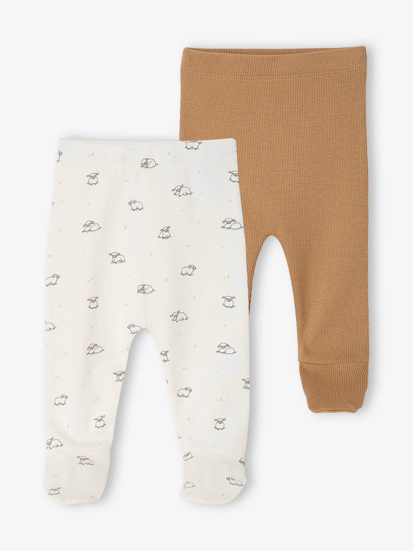 2er-Pack Hosen mit Fuß Neugeborenen