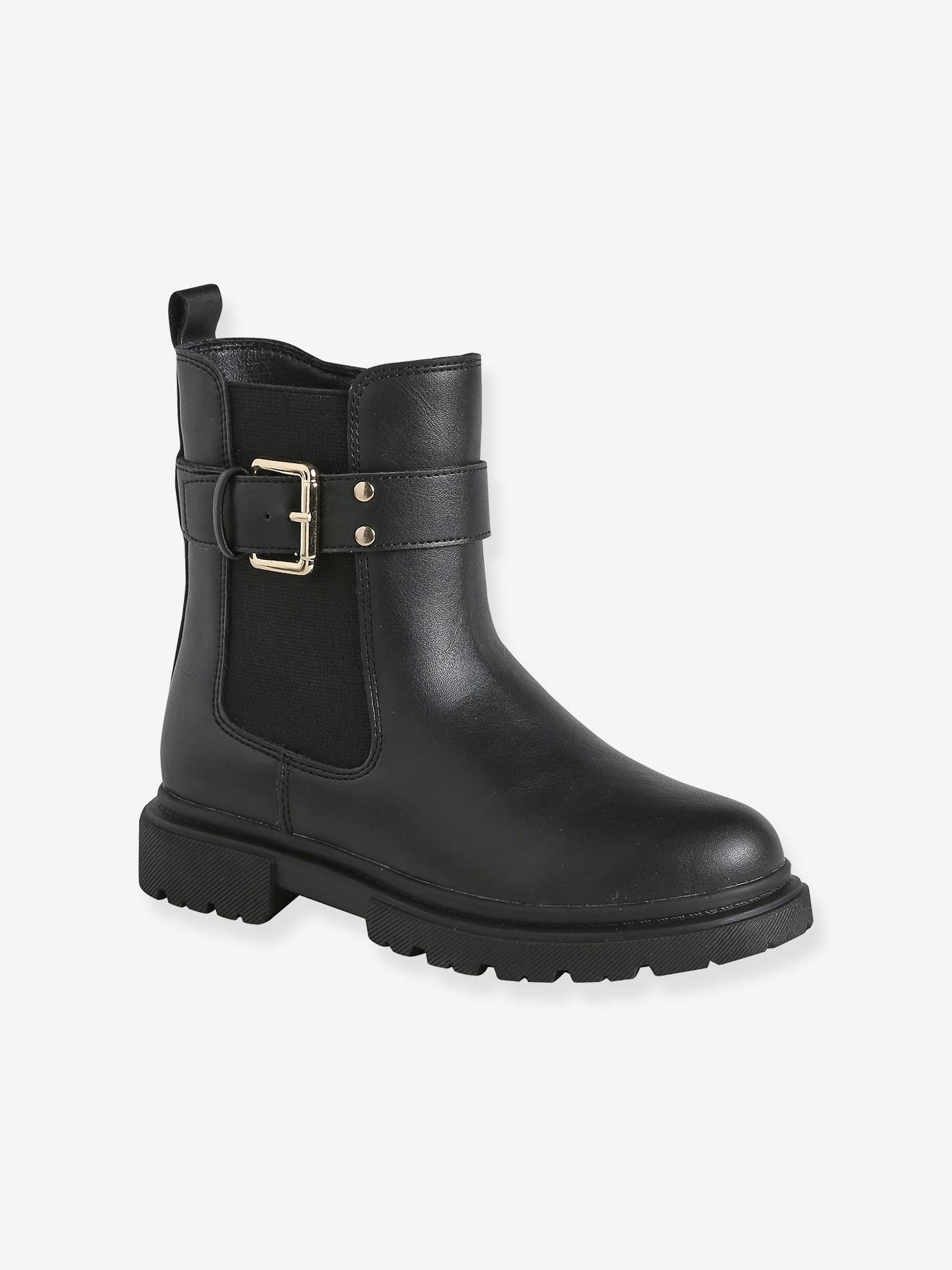 Mädchen Biker-Boots mit Anziehtrick und verstellbarer Schnalle