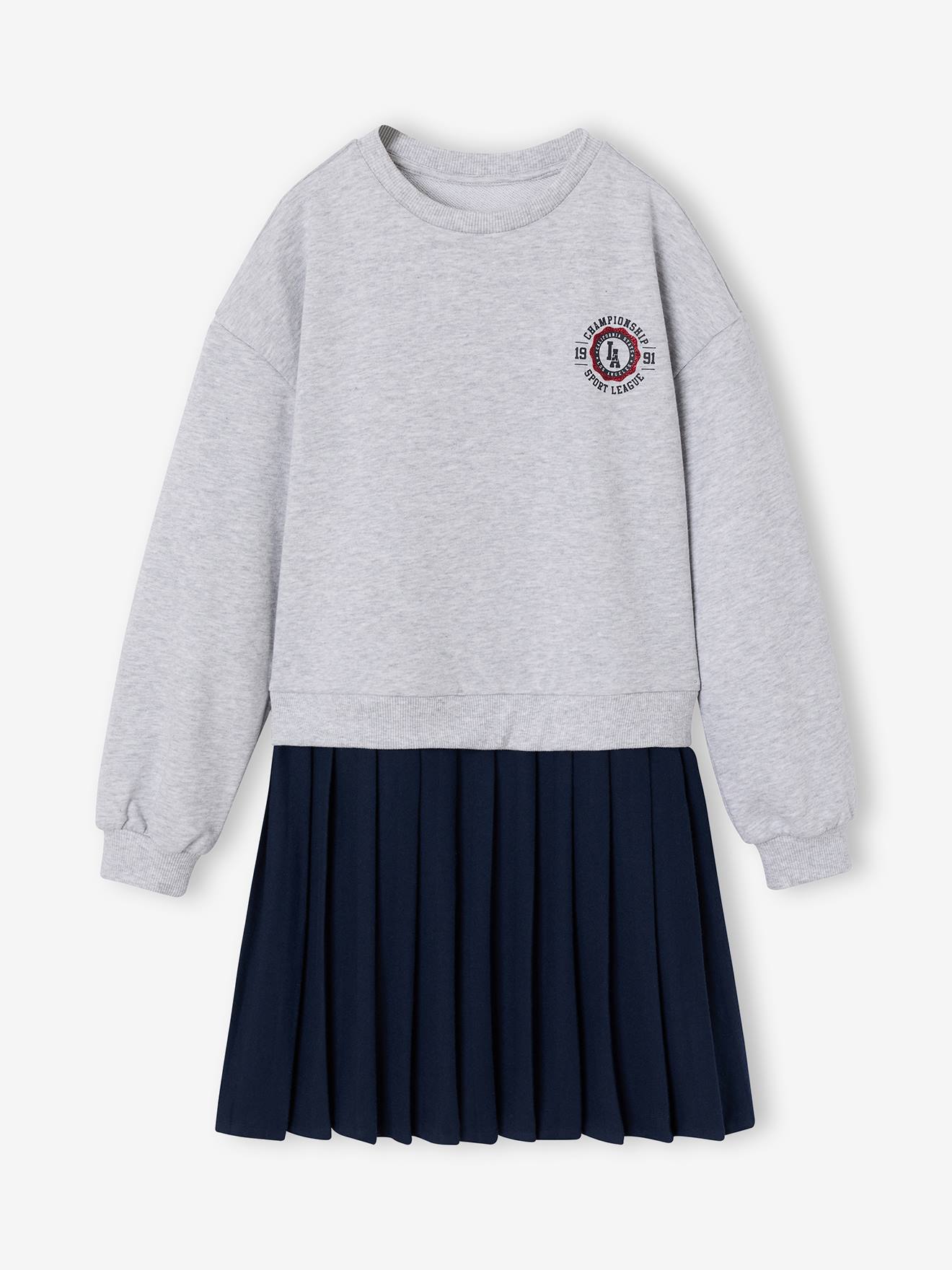 Kleid aus Materialmix Mädchen JONEN