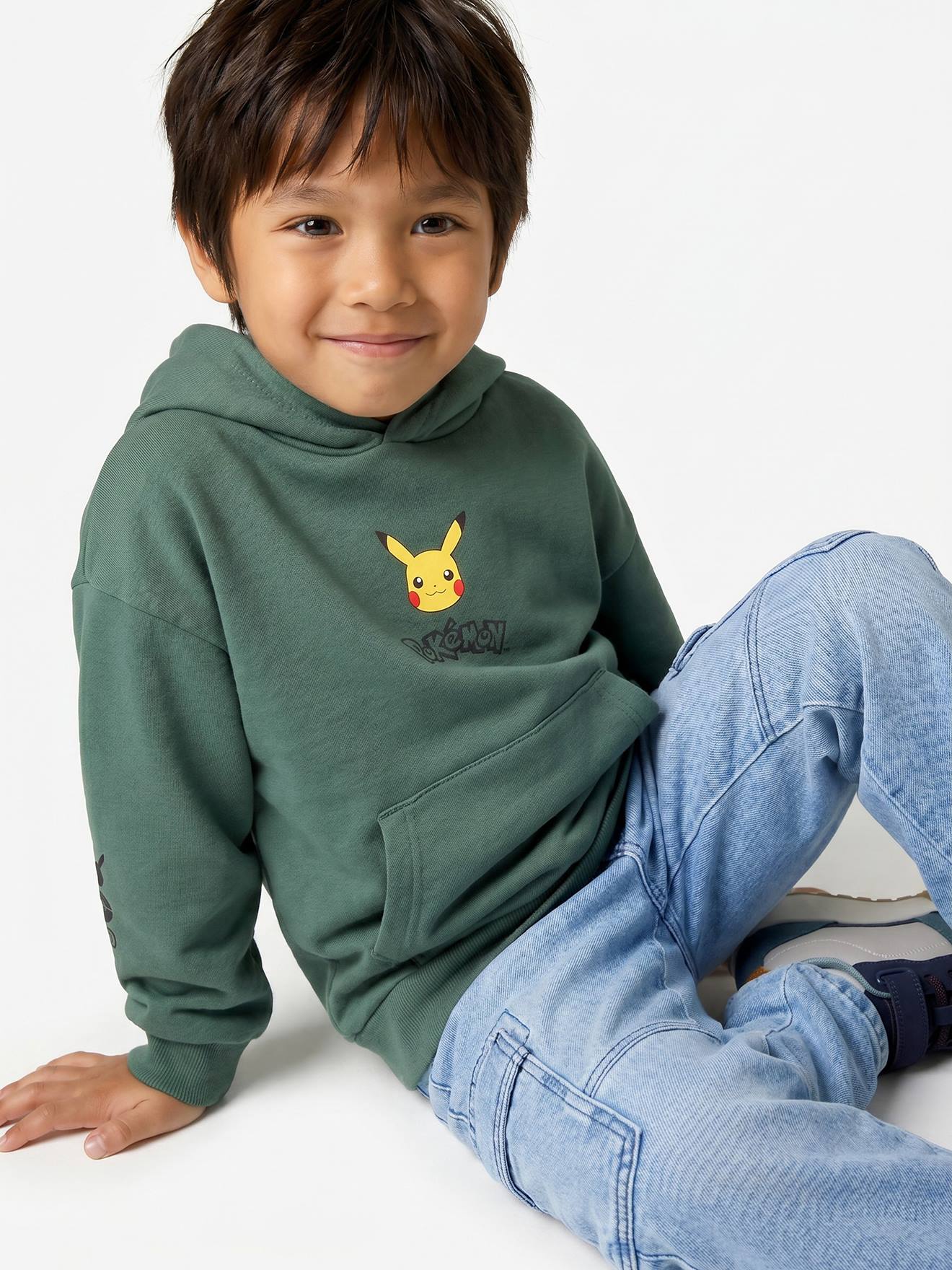 Kapuzensweatshirt mit Pikachu-Motiv Kinder POKEMON
