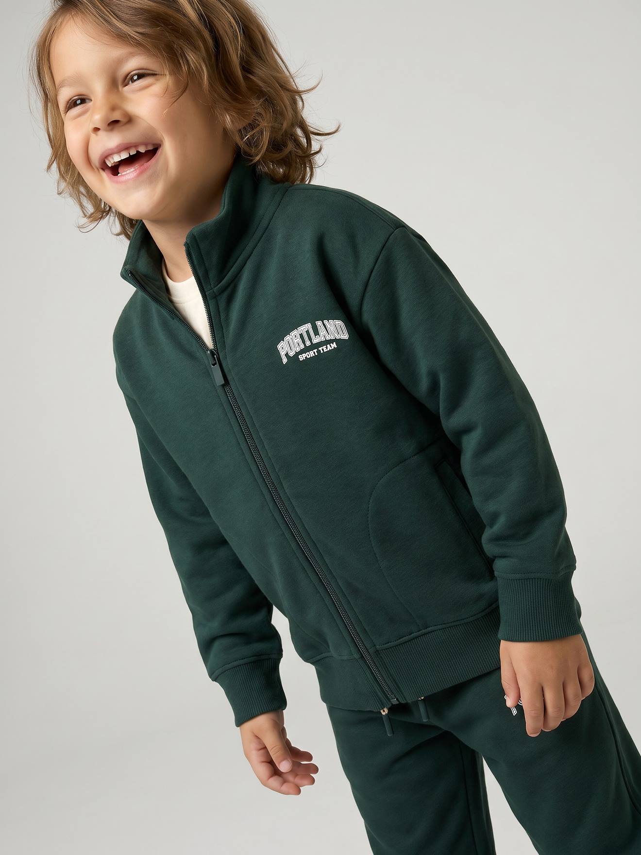 Sportjacke mit Troyerkragen Jungen