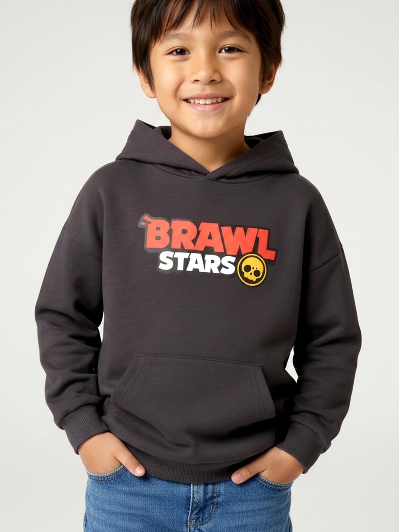Kinder Kapuzensweatshirt mit großem Rückenmotiv BRAWL STARS