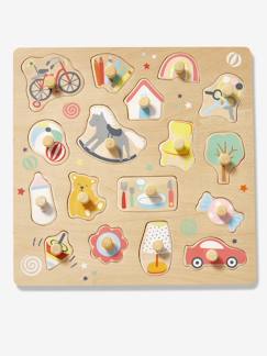 Spielzeug-Pädagogische Spiele-Steckpuzzle Happy, Holz FSC