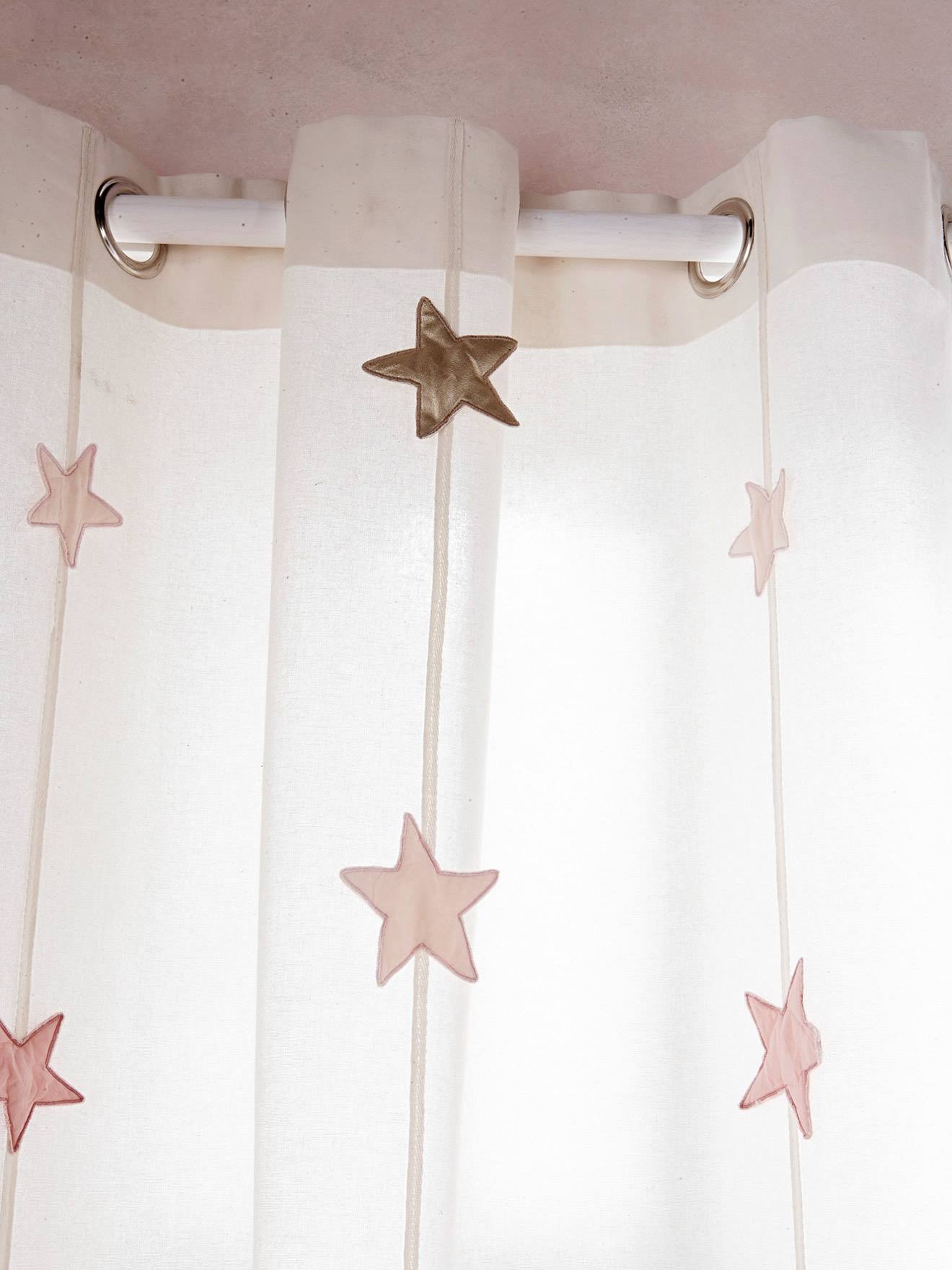 Vertbaudet Kinderzimmer Vorhang MAGIE, Sternengirlanden in wollweiß