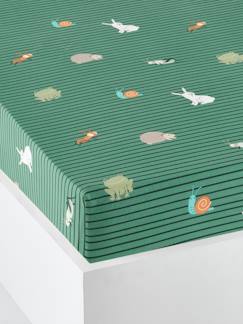 Dekoration & Bettwäsche-Kinderbettwäsche-Bio-Kollektion: Kinder Spannbettlaken „Tierforscher“ Oeko Tex