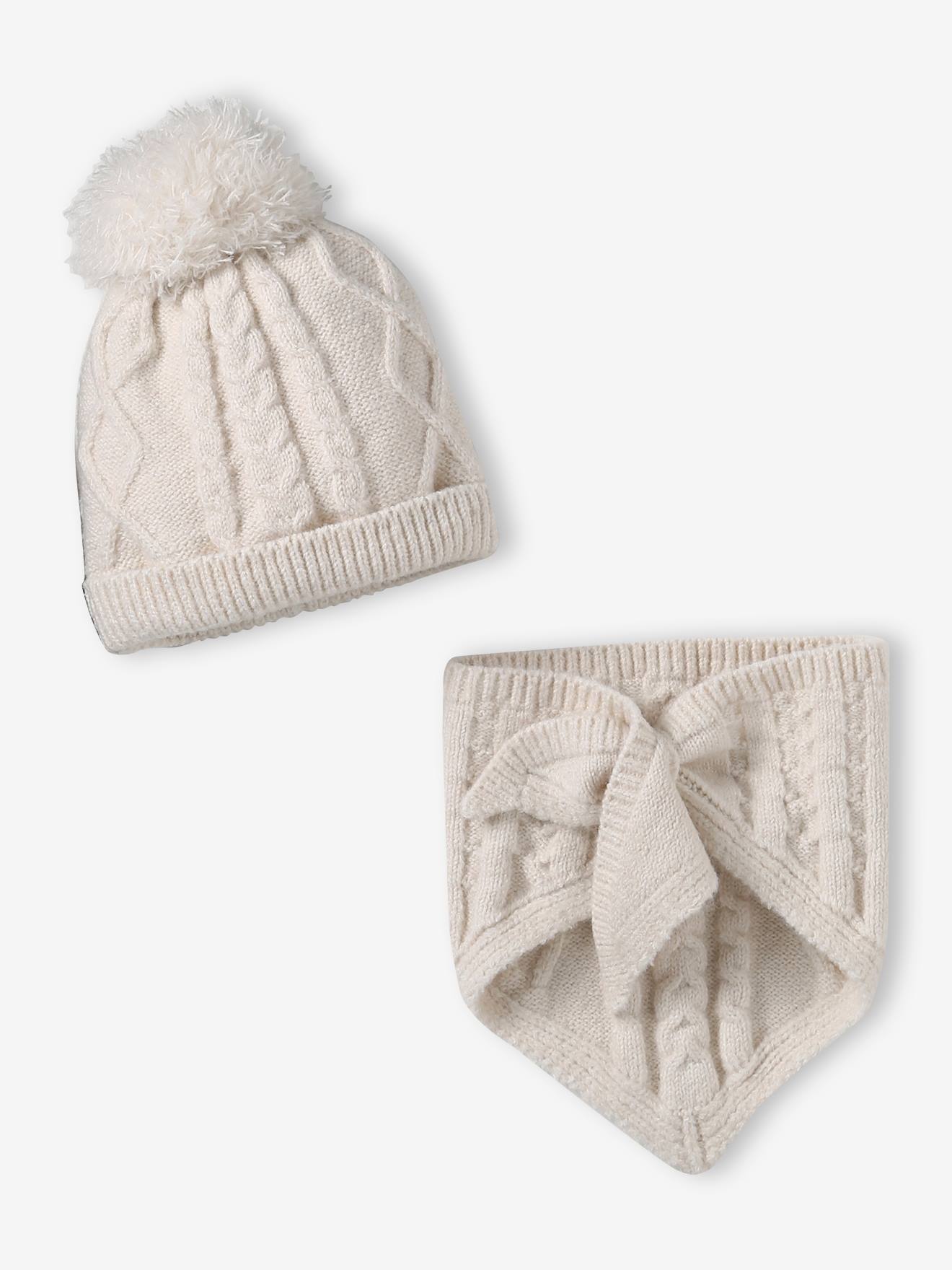 Baby-Set aus Mütze und Halstuch zum Binden