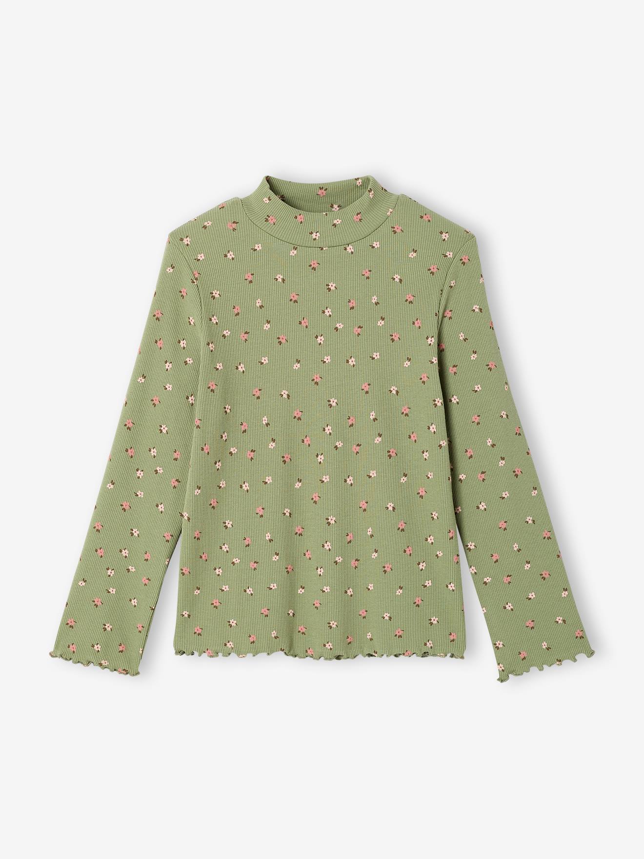 Unterziehshirt Ripp mit Stehkragen Mädchen