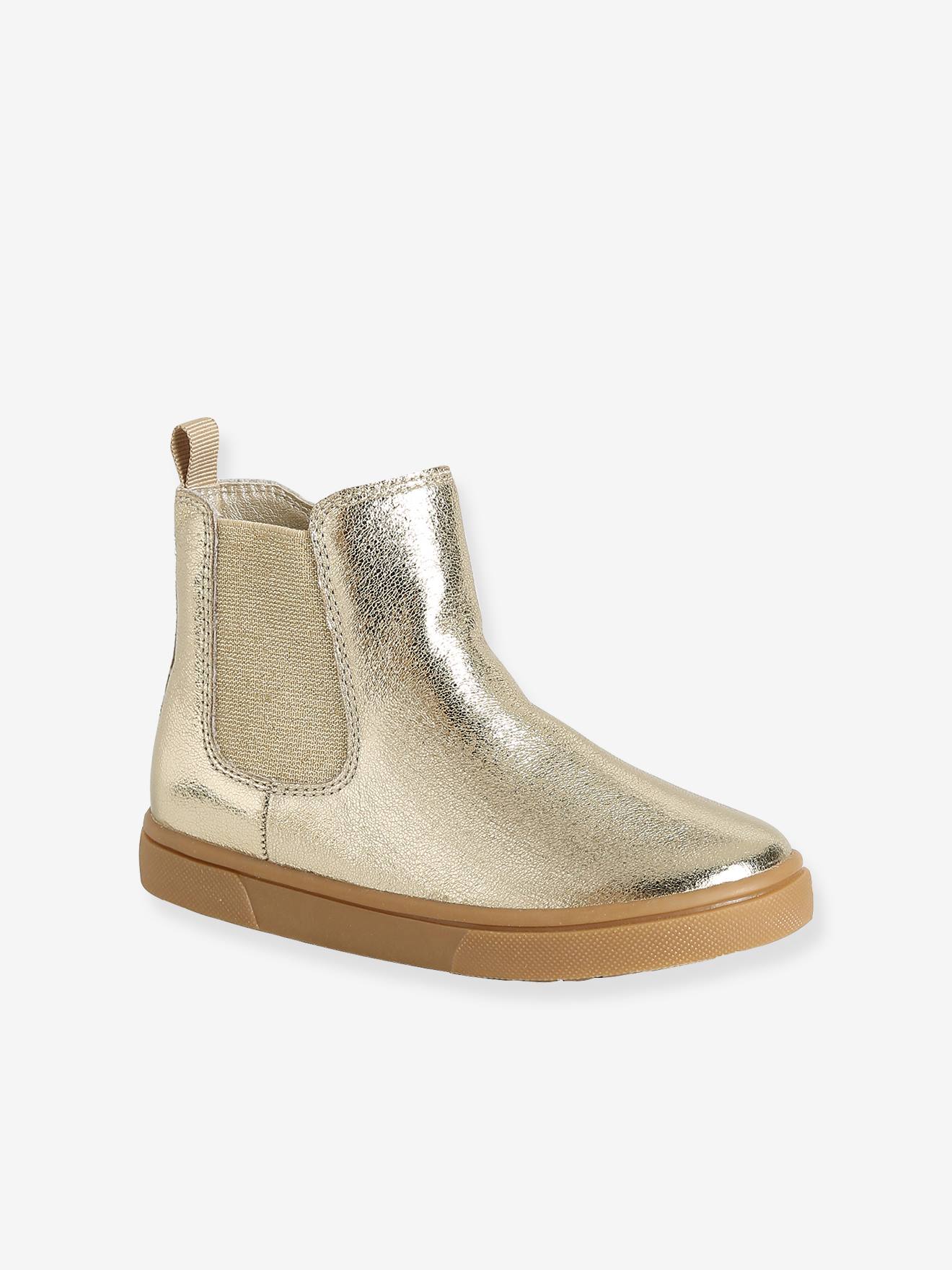 Chelsea-Boots mit Metallic-Effekt und Reißverschluss Mädchen