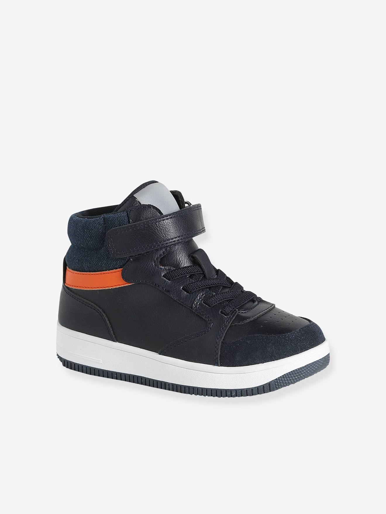 Hohe Sneakers mit Schnürung und Klettverschluss Jungen